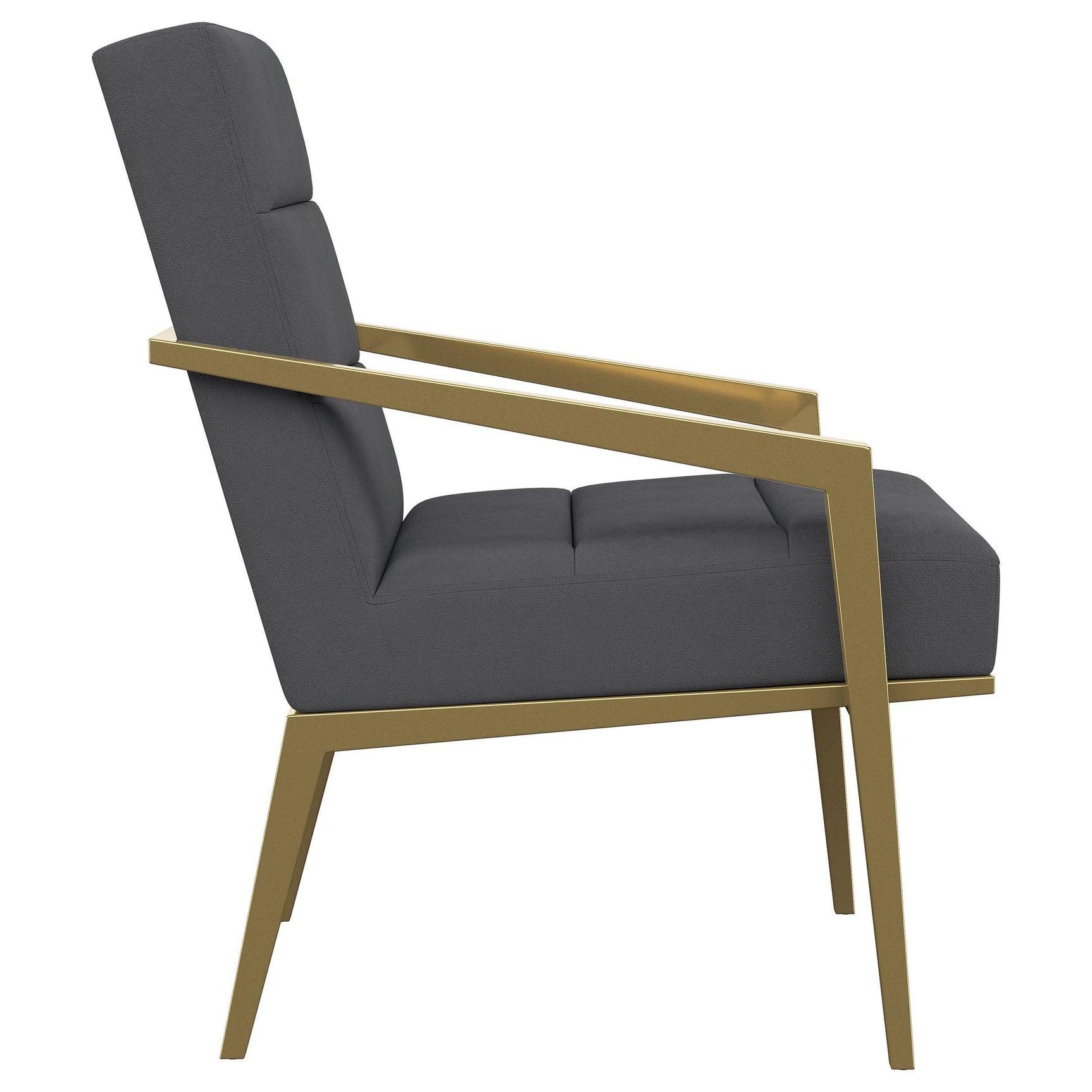 Kirra Upholstered Metal Arm Accent Chair Dark Grey 903144 - Ella Furniture