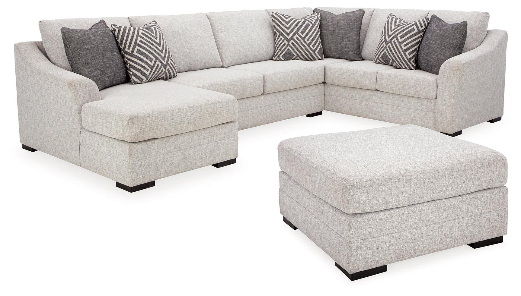 Koralynn Stone 3-Piece Sectional With Ottoman PKG015798 - 54102S1 | 5410208 - Ella Furniture