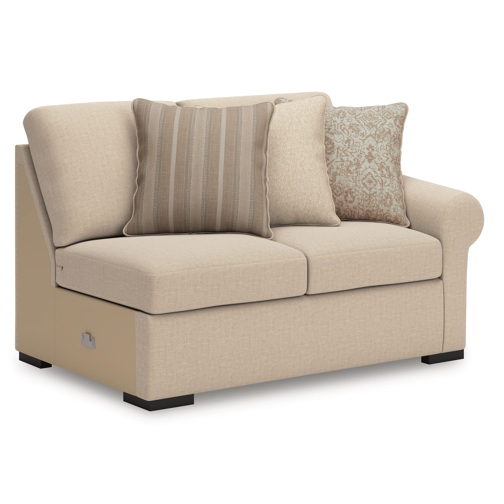 LadyMae Twill Performance Fabric,Next-Gen Nuvella™ 4-Piece Sectional with Chaise angled view