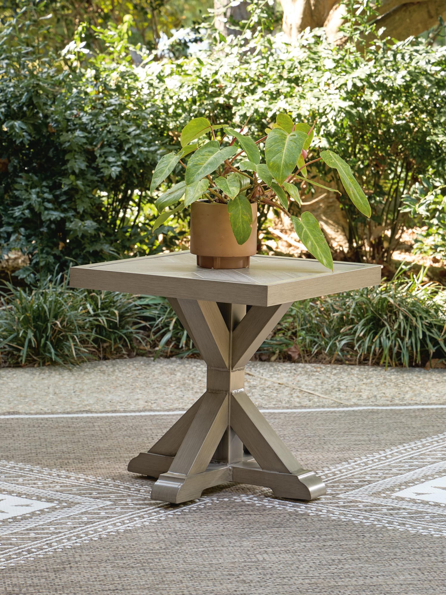 Laguna Heights Beige Outdoor End Table view 2
