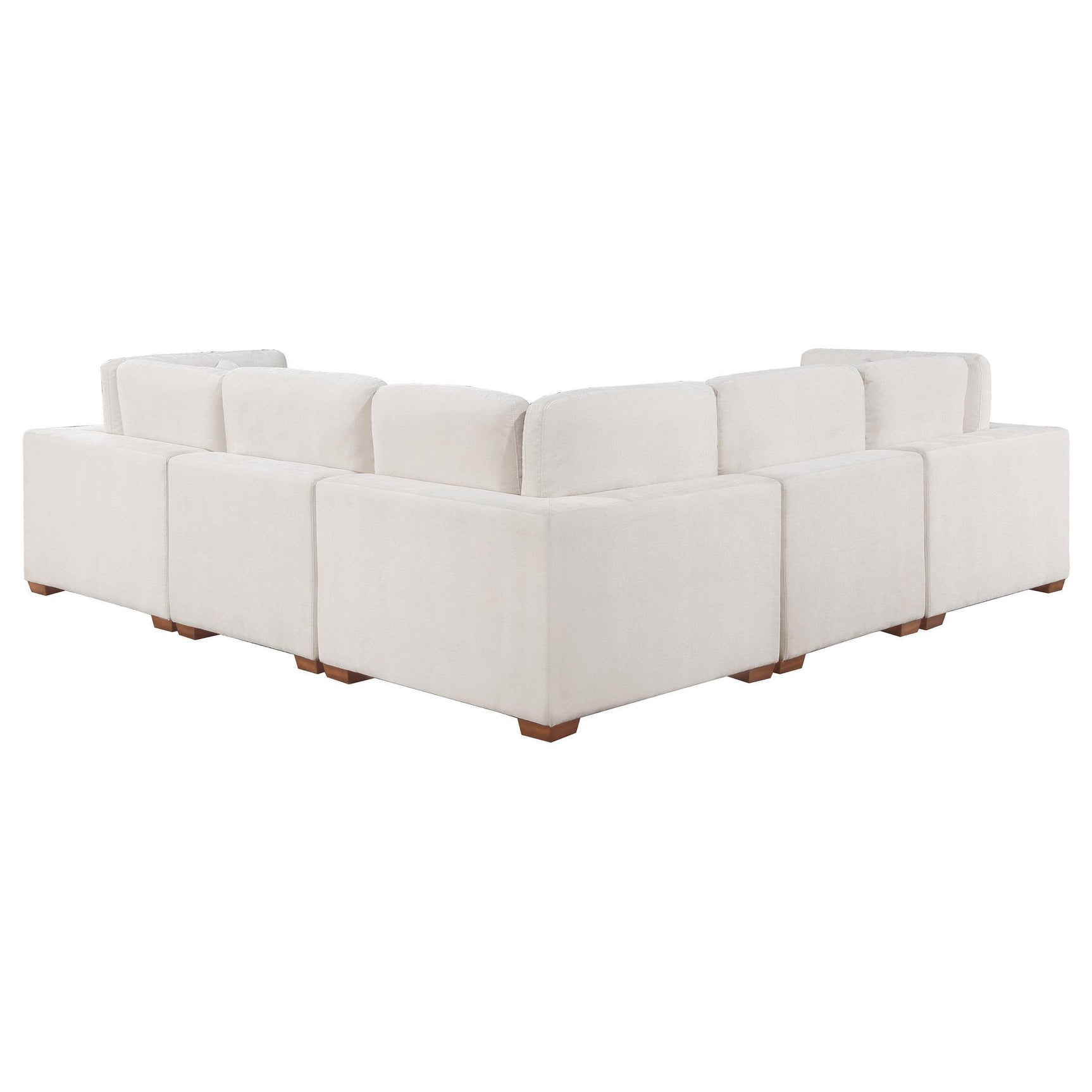 Lakeview 6-piece Upholstered Modular Sectional Sofa Ivory 551461-SETA - Ella Furniture