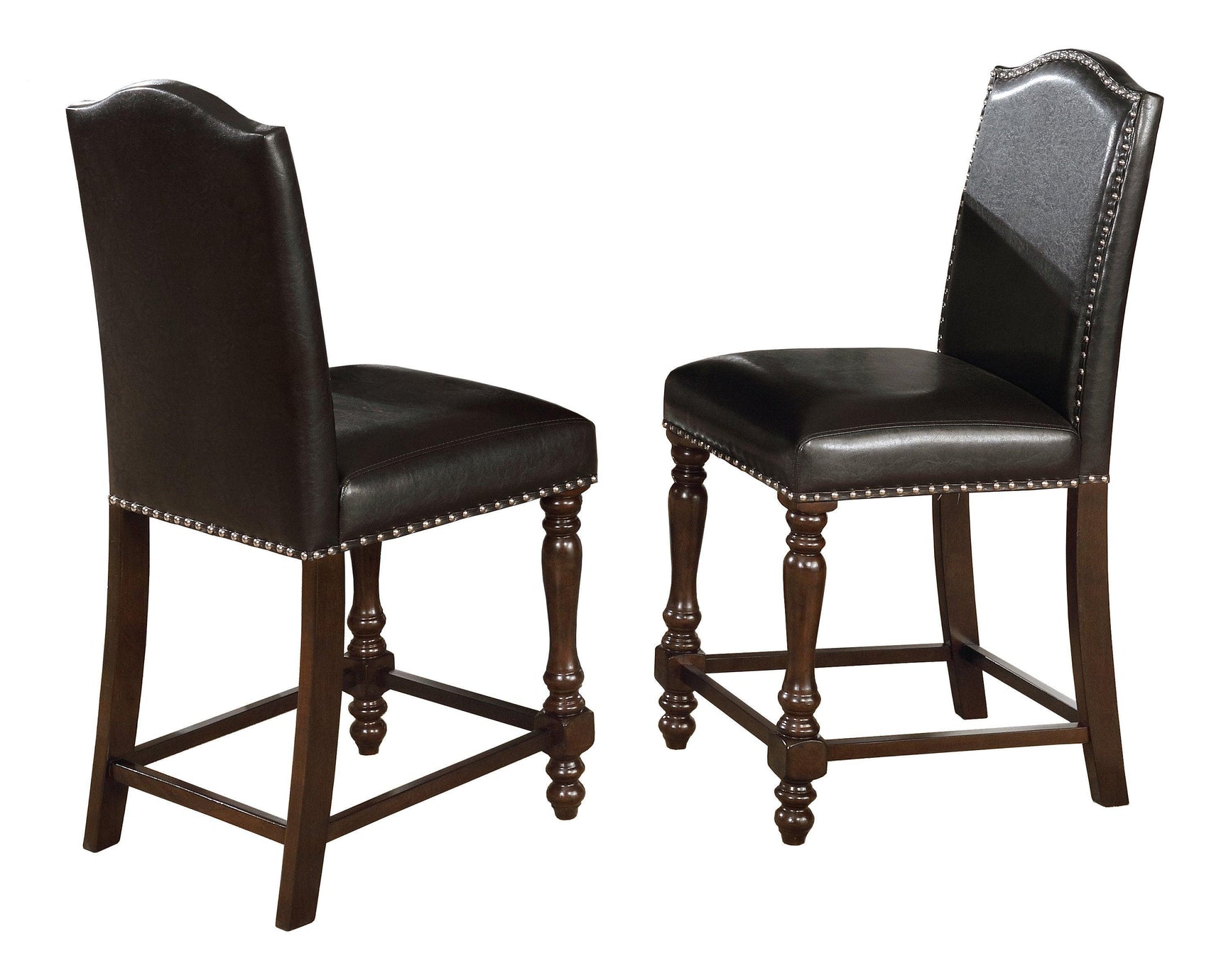 Langley Espresso Classic And Modern Wood Rectangular Counter Extendable Height Set - Ella Furniture