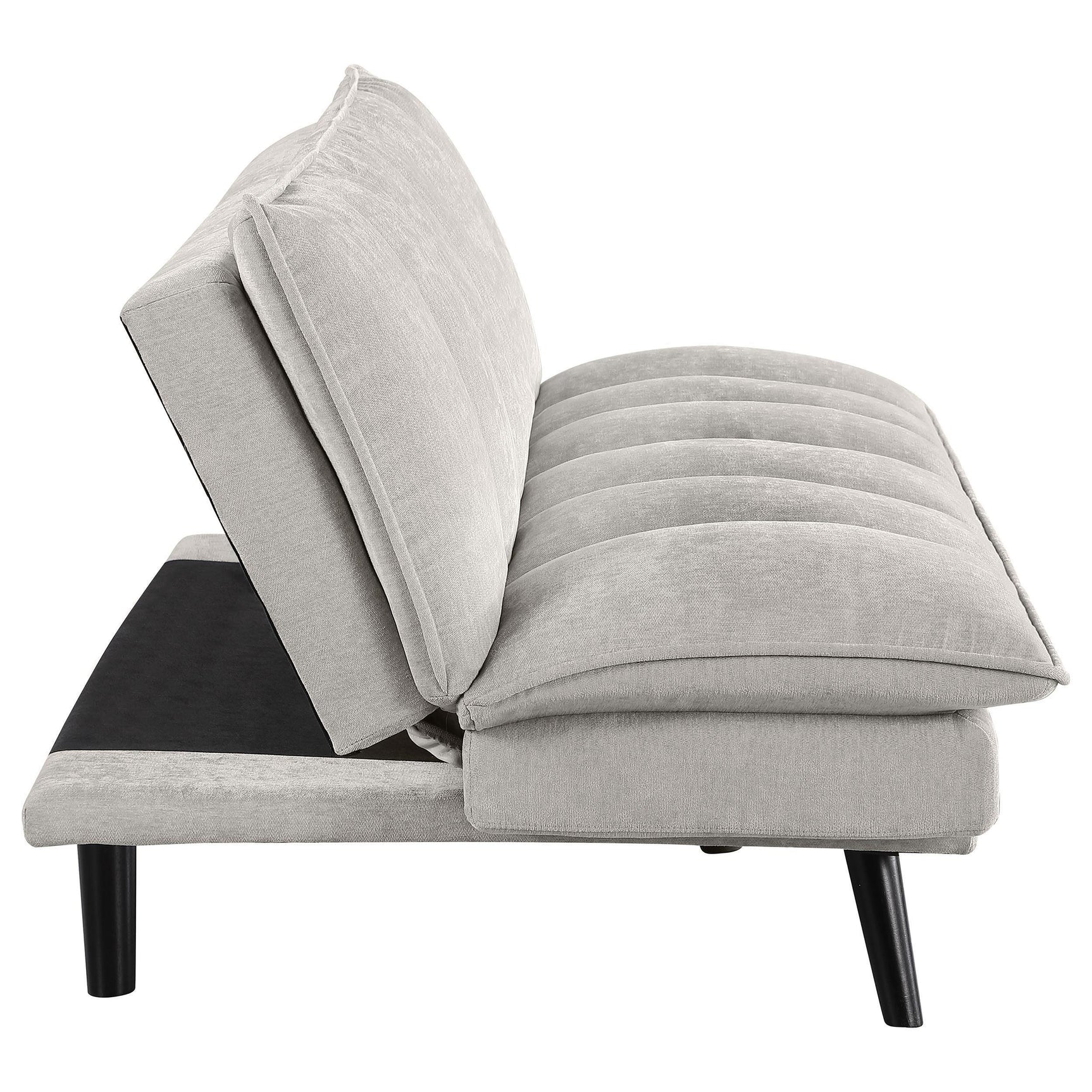 Laredo Upholstered Tufted Convertible Sofa Bed Light Grey 360017 - Ella Furniture