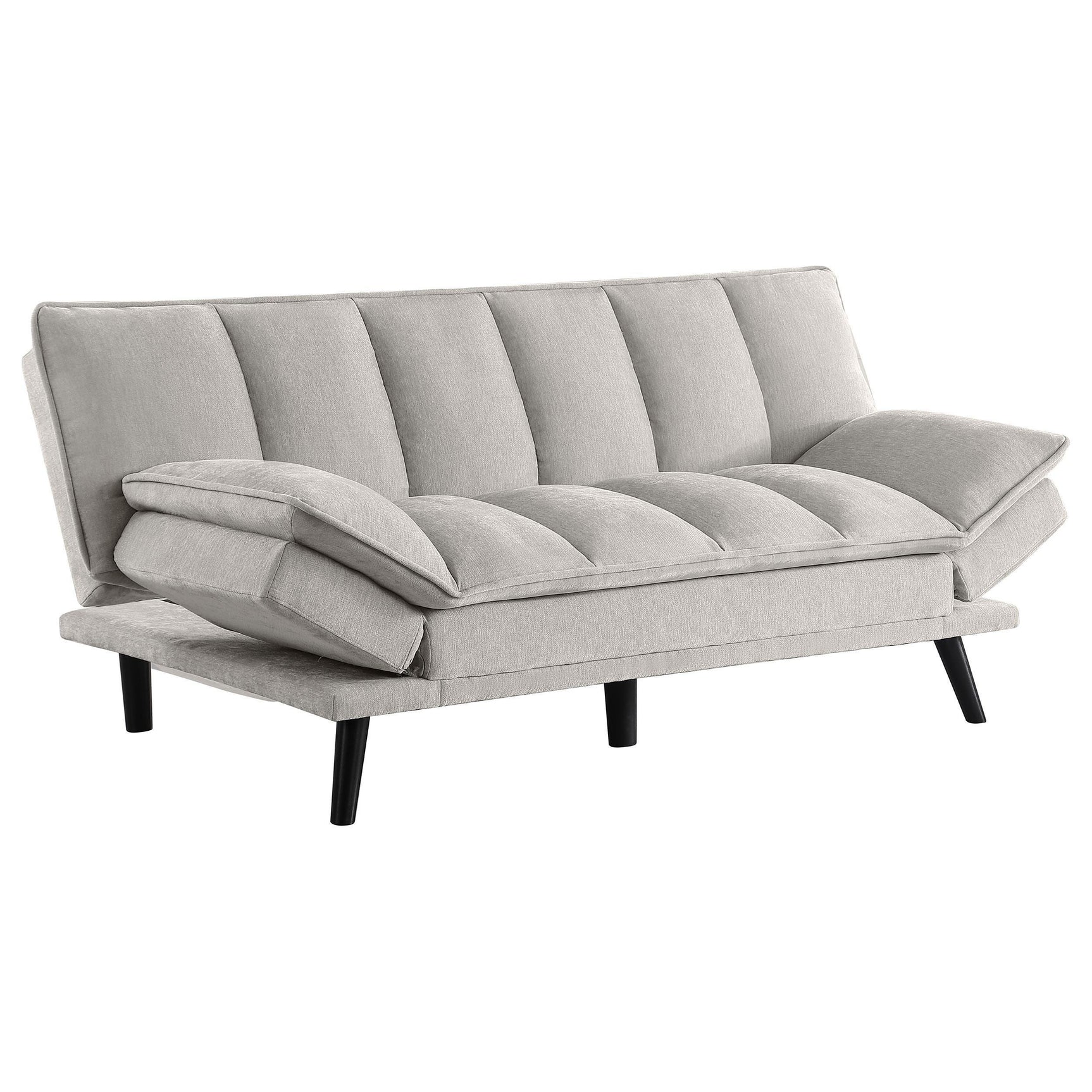 Laredo Upholstered Tufted Convertible Sofa Bed Light Grey 360017 - Ella Furniture