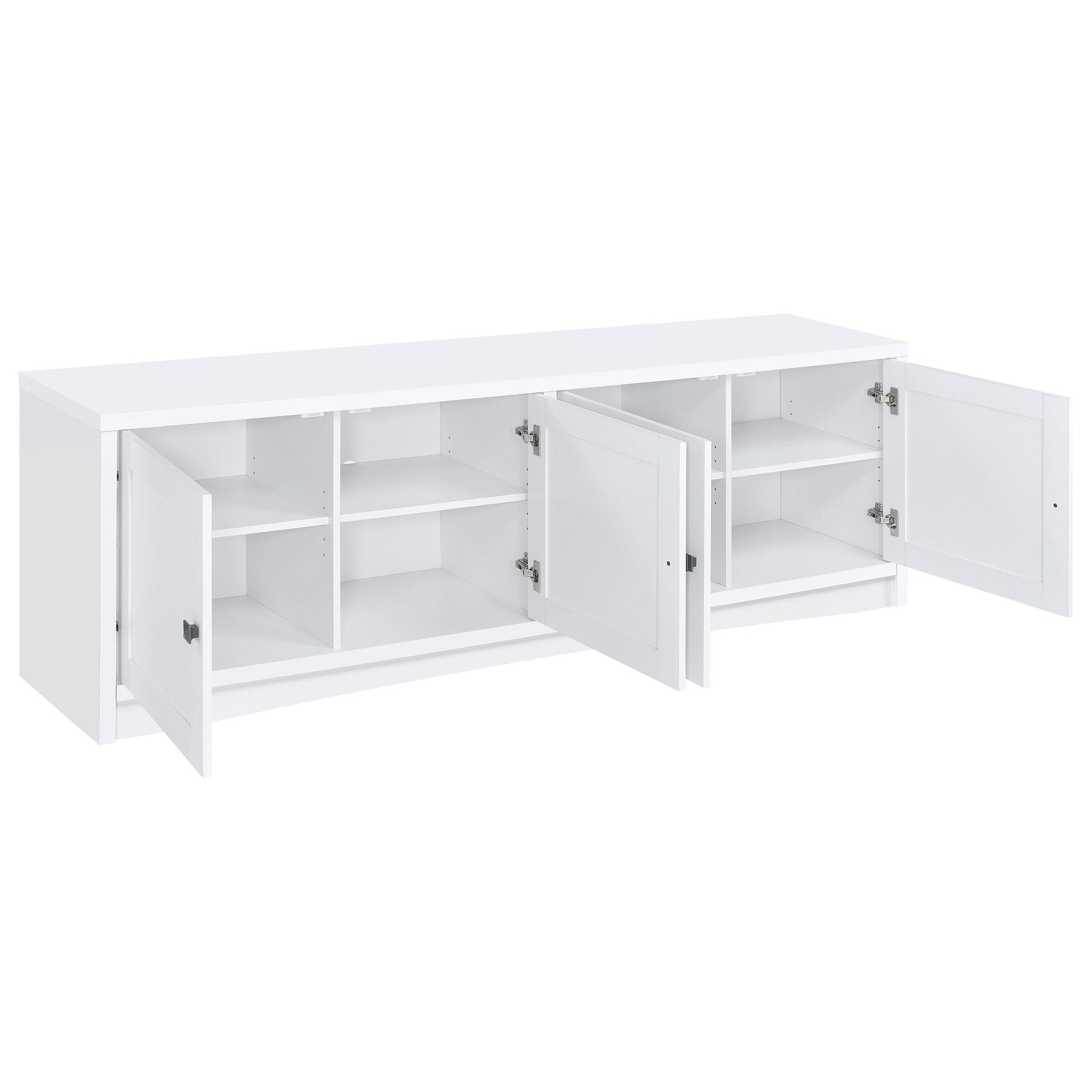 Laughlin 3-piece Entertainment Center with Gunmetal 724113 - Ella Furniture