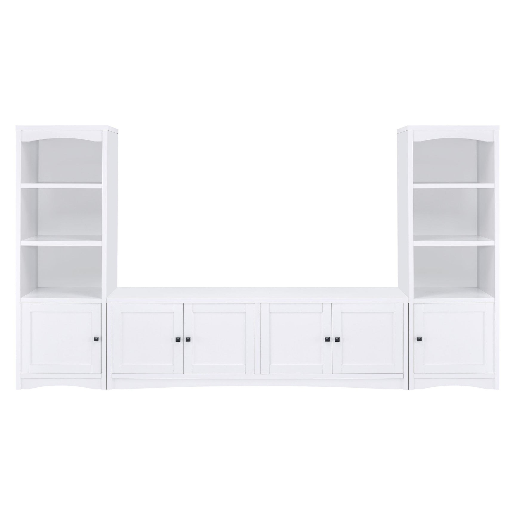 Laughlin 3-shelf Engineered Wood Media Tower White 724114 - Ella Furniture
