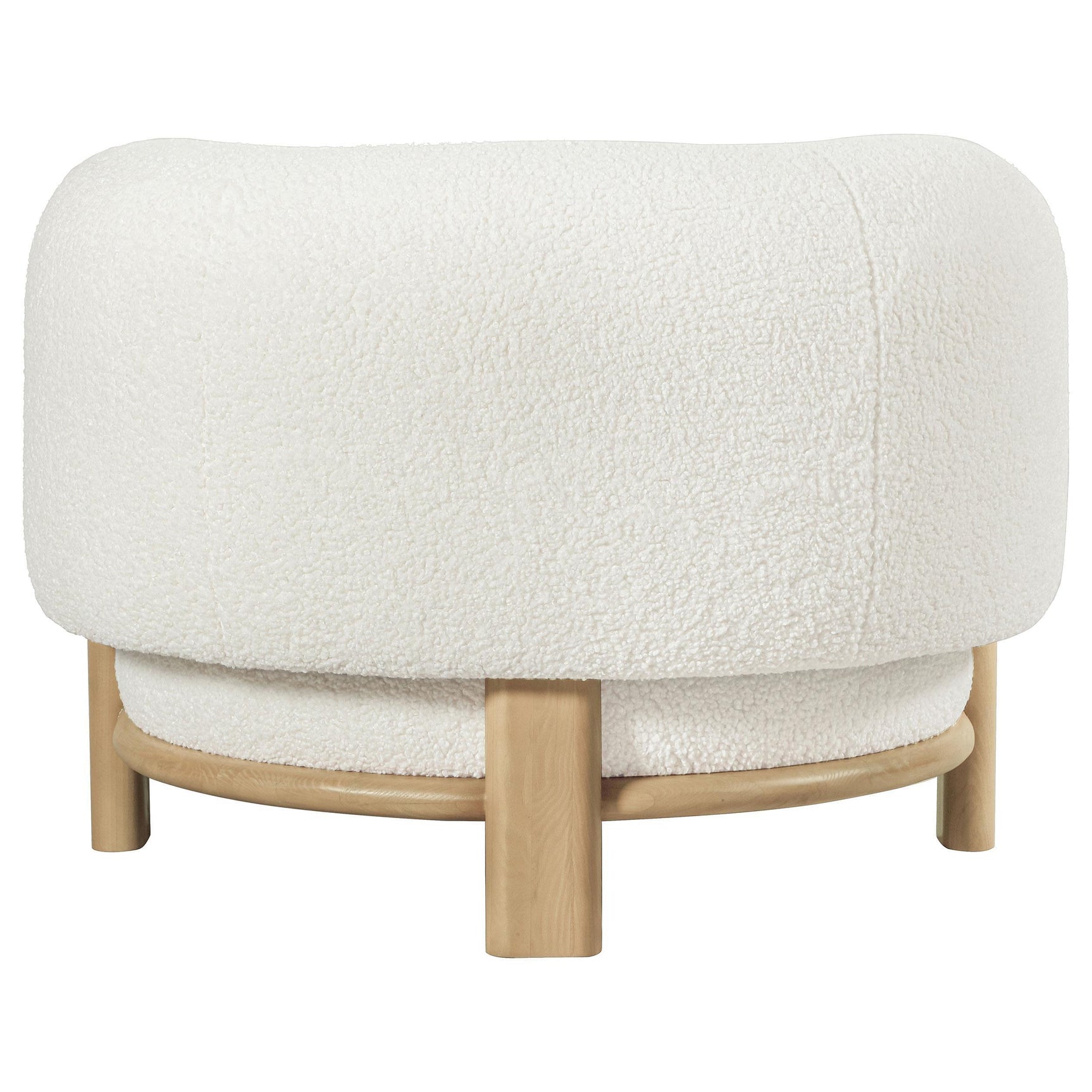 Lawler Upholstered Barrel Back Accent Chair Ivory 903169 - Ella Furniture