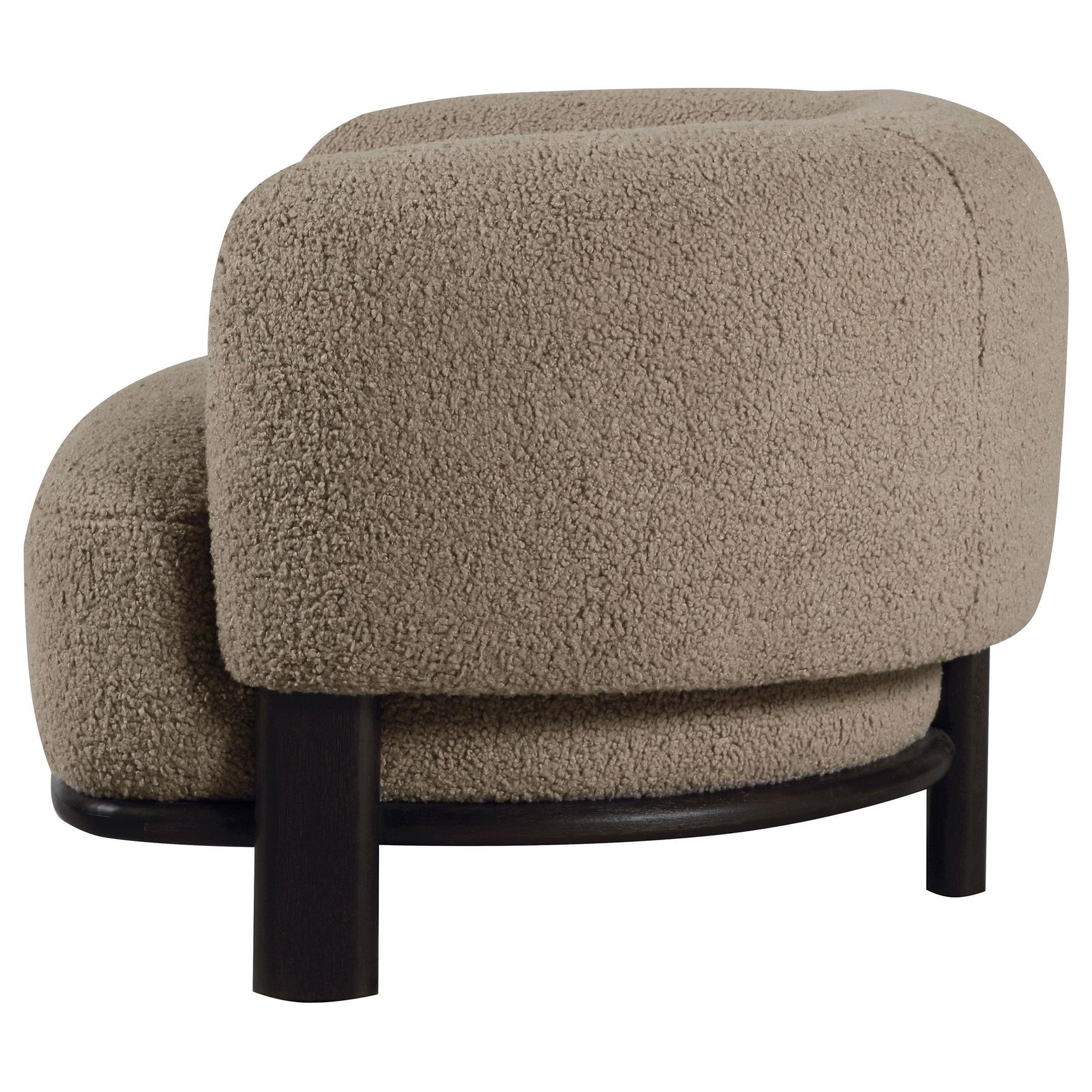 Lawler Upholstered Barrel Back Accent Chair Mushroom 903170 - Ella Furniture