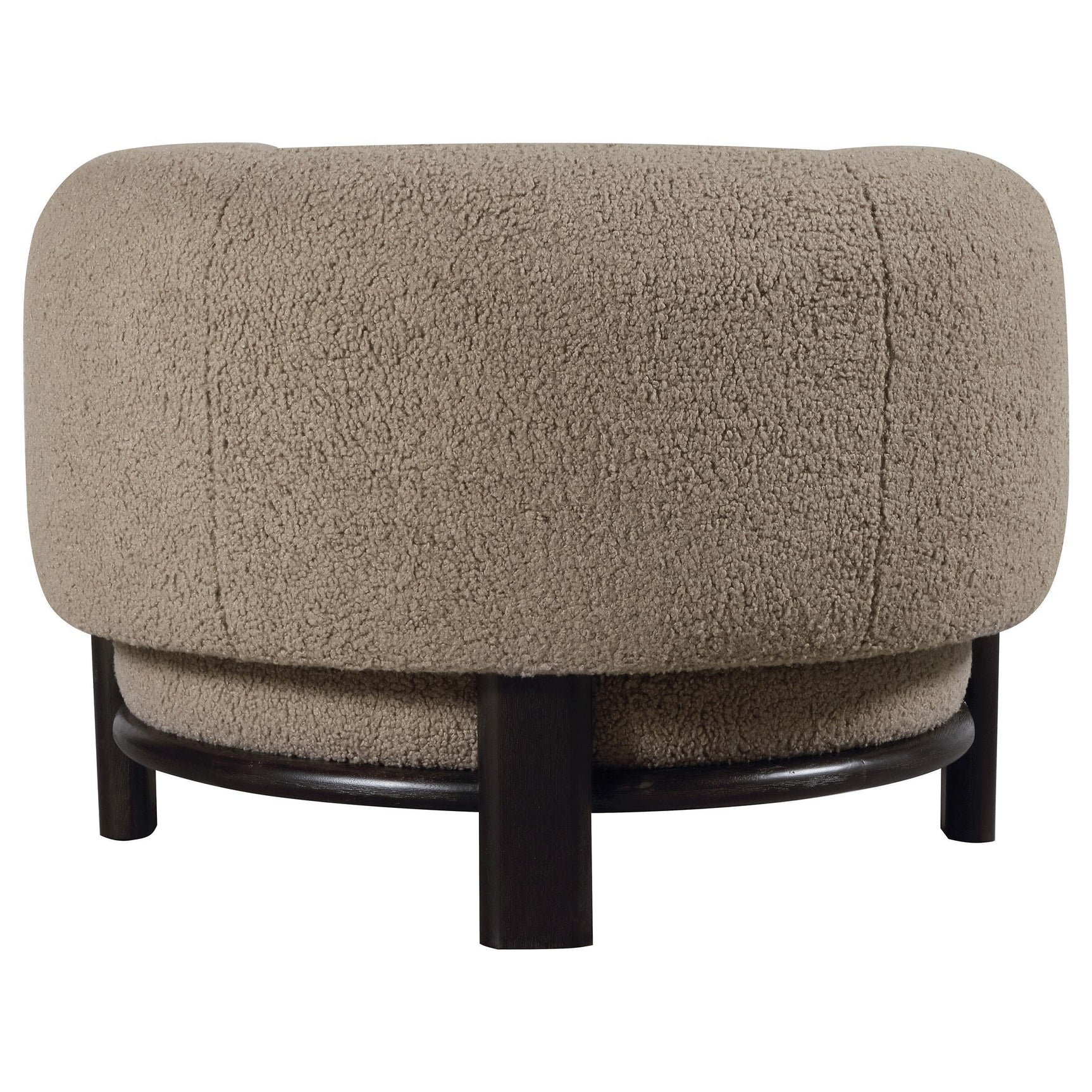 Lawler Upholstered Barrel Back Accent Chair Mushroom 903170 - Ella Furniture