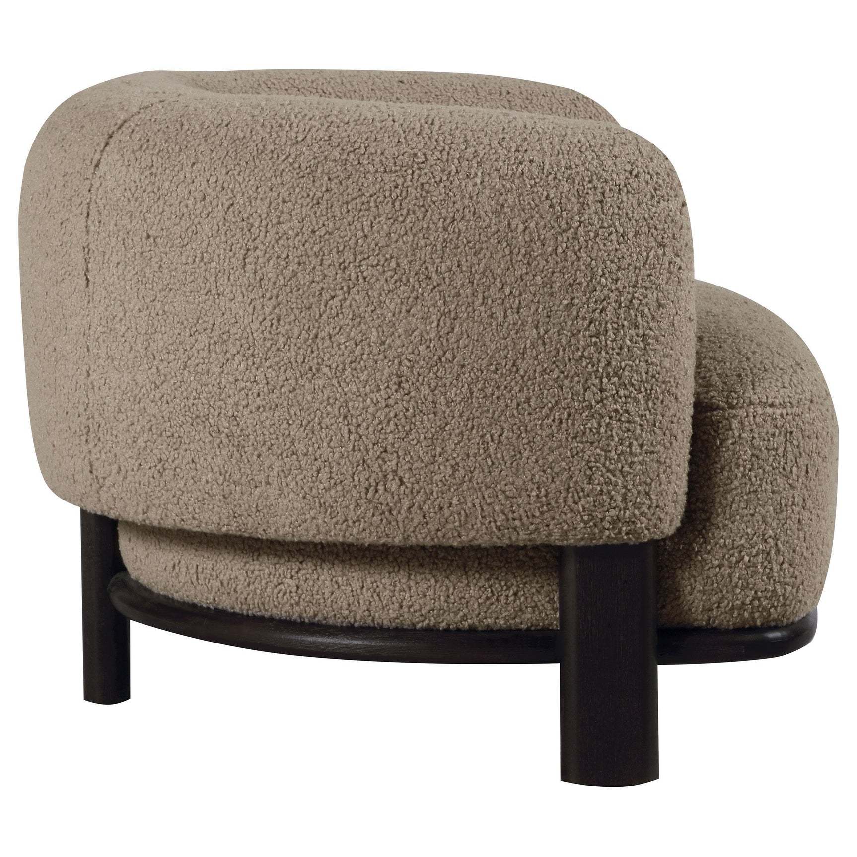 Lawler Upholstered Barrel Back Accent Chair Mushroom 903170 - Ella Furniture