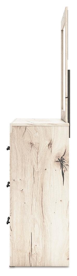 Lawroy Light Natural Dresser and Mirror - Ella Furniture