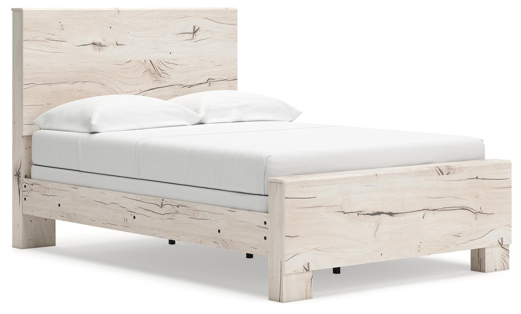 Lawroy Light Natural Full Panel Bed - Ella Furniture
