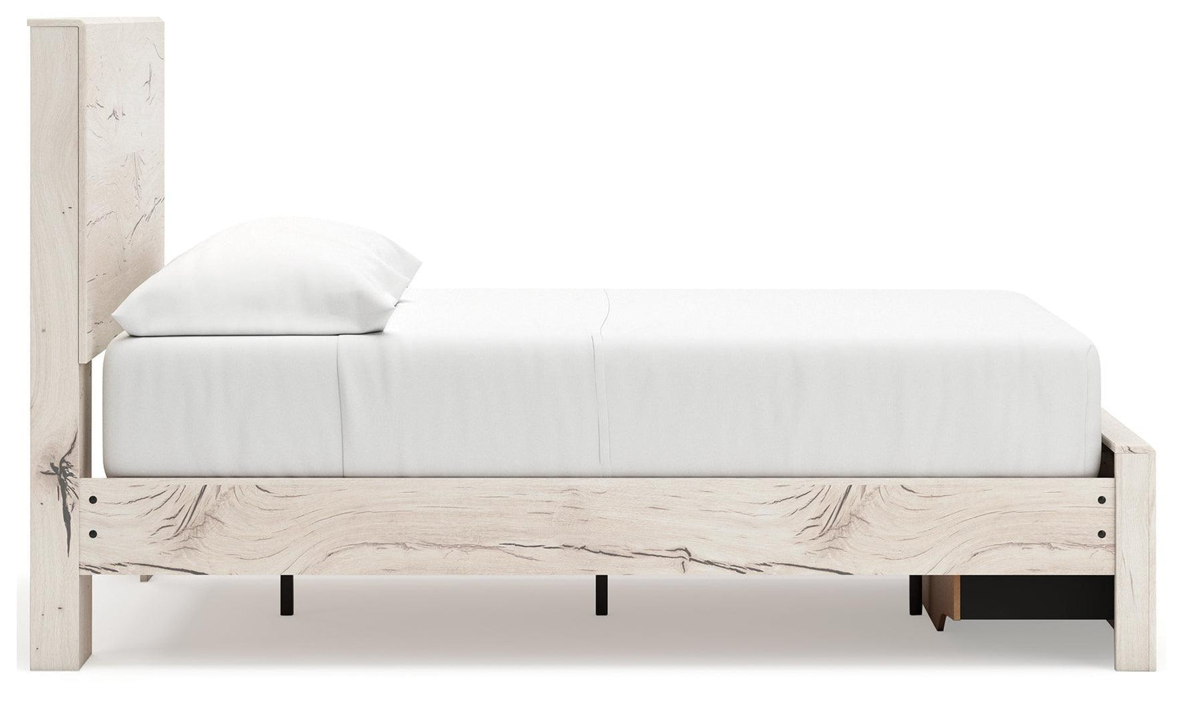 Lawroy Light Natural Full Panel Storage Bed - Ella Furniture
