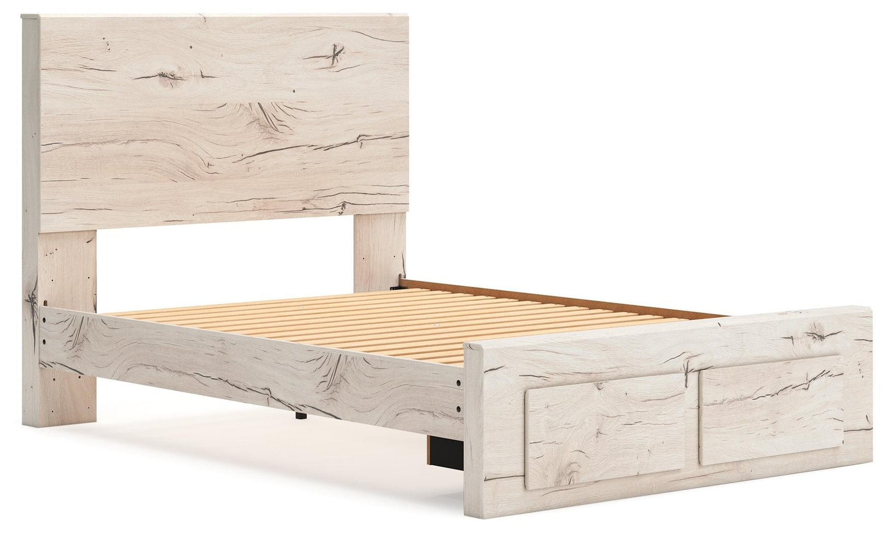 Lawroy Light Natural Full Panel Storage Bed - Ella Furniture
