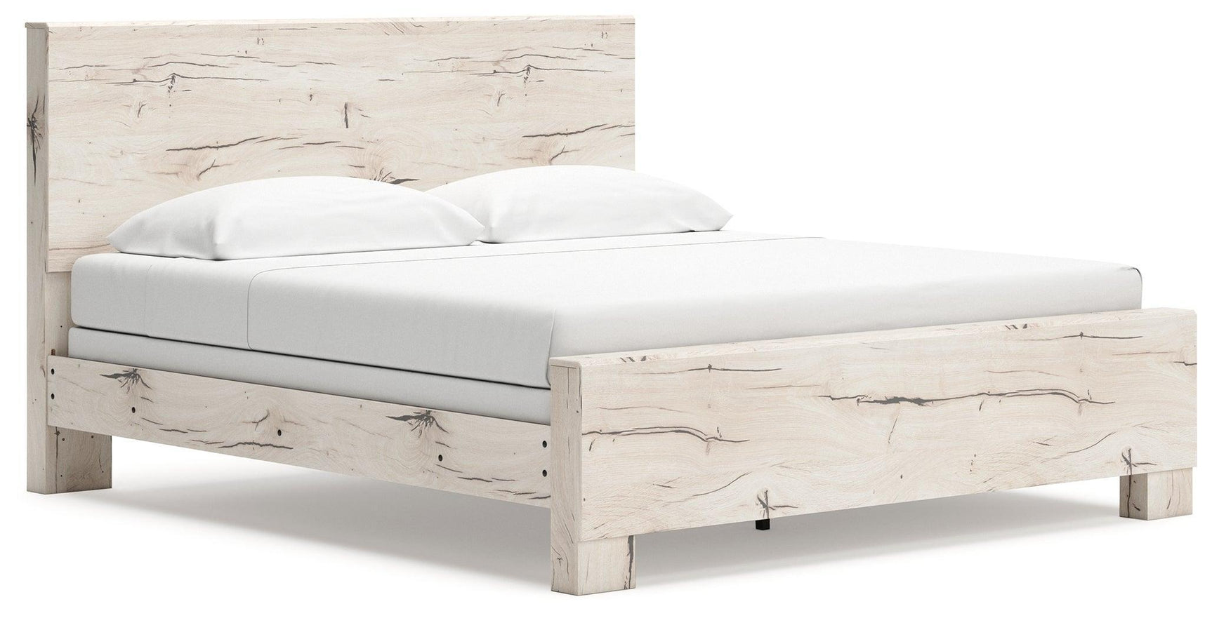 Lawroy Light Natural King Panel Bed - Ella Furniture