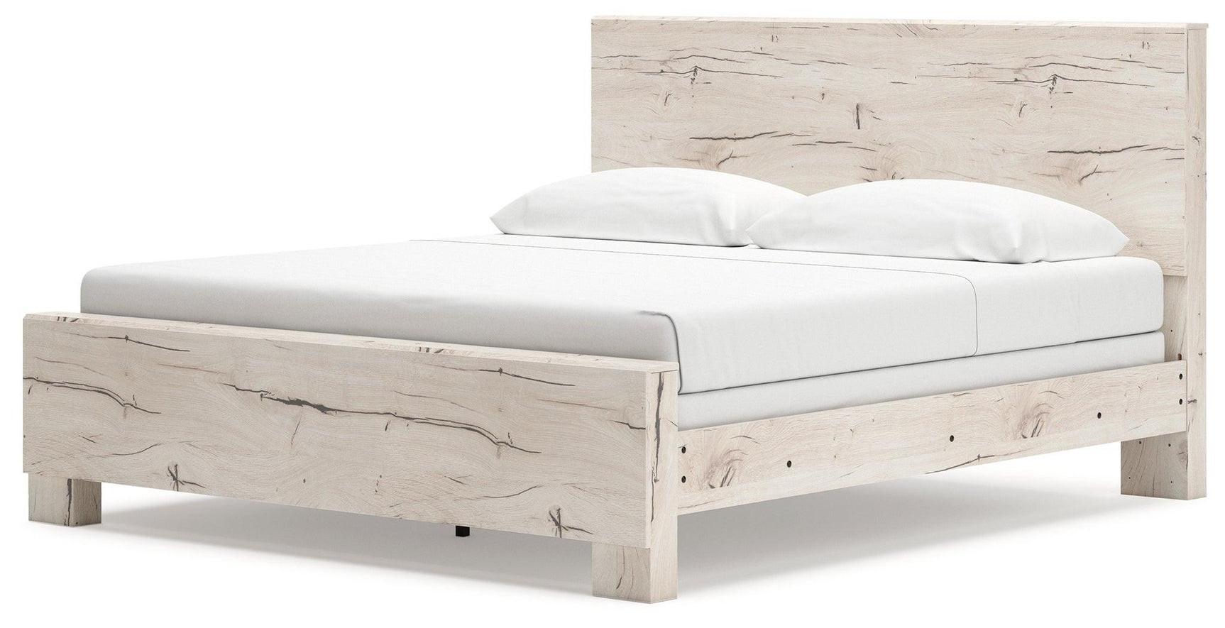 Lawroy Light Natural King Panel Bed - Ella Furniture