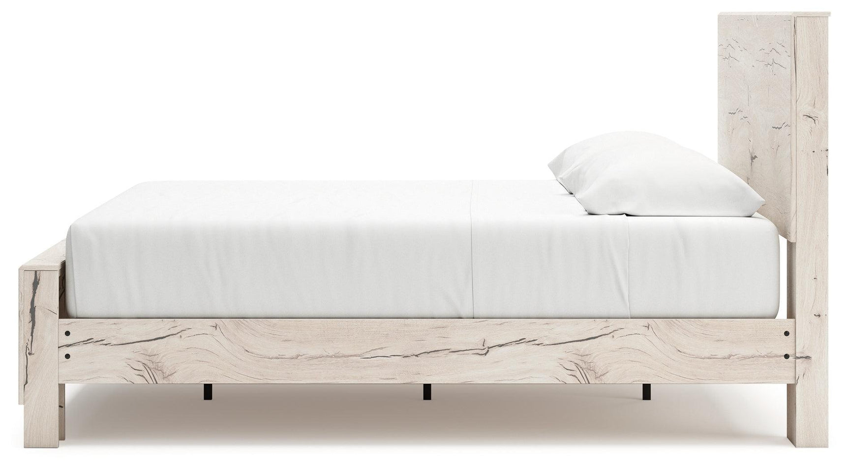 Lawroy Light Natural King Panel Bed with Storage - Ella Furniture