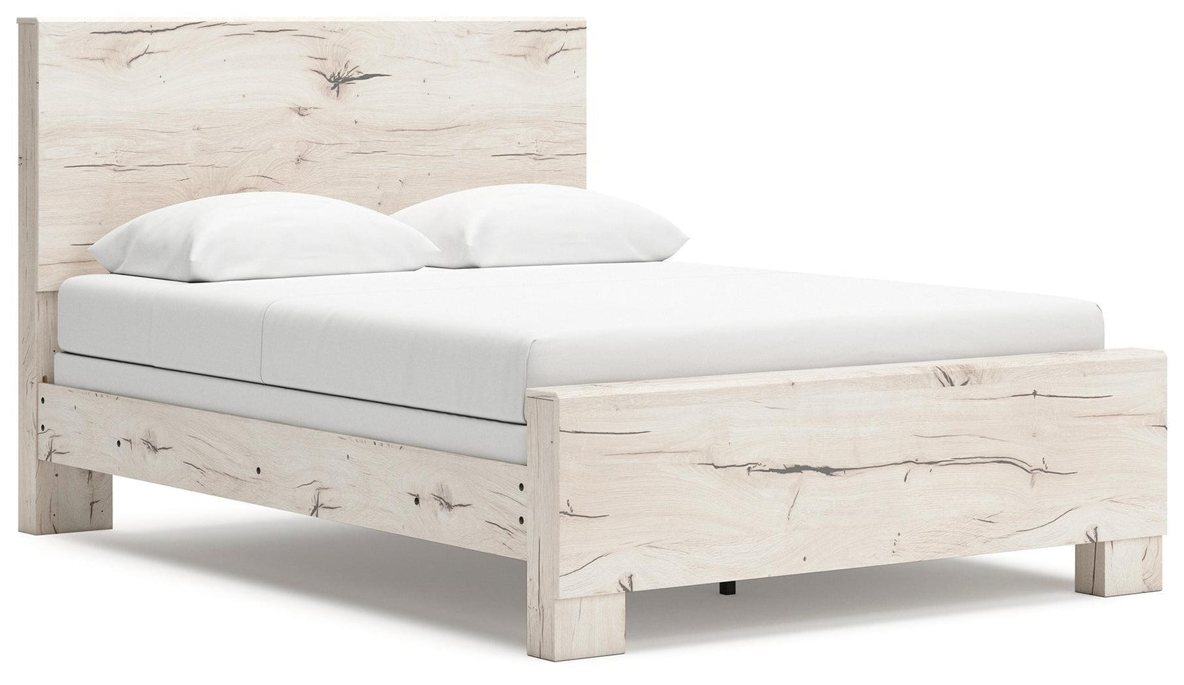 Lawroy Light Natural Queen Panel Bed - Ella Furniture