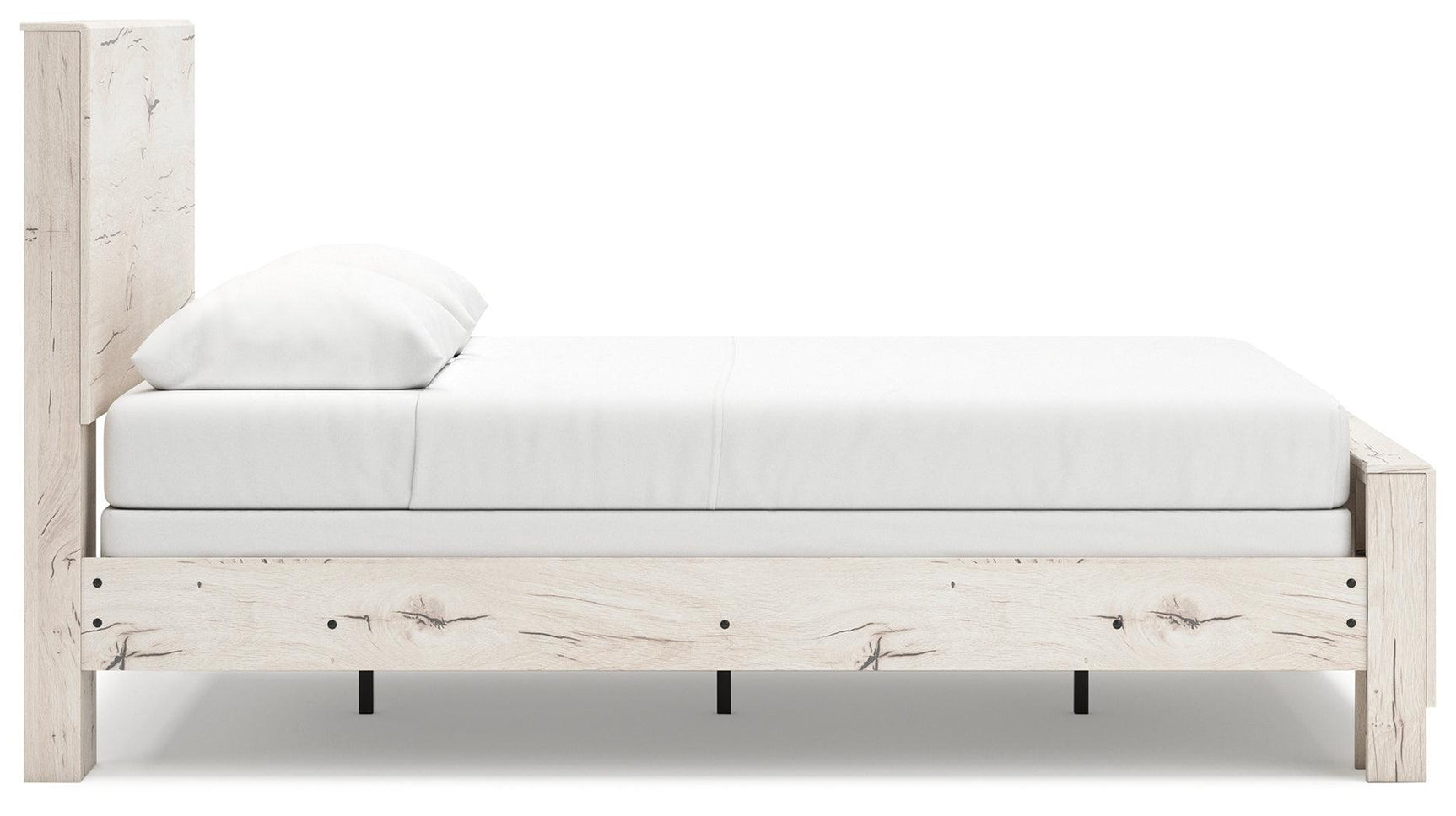 Lawroy Light Natural Queen Panel Bed - Ella Furniture