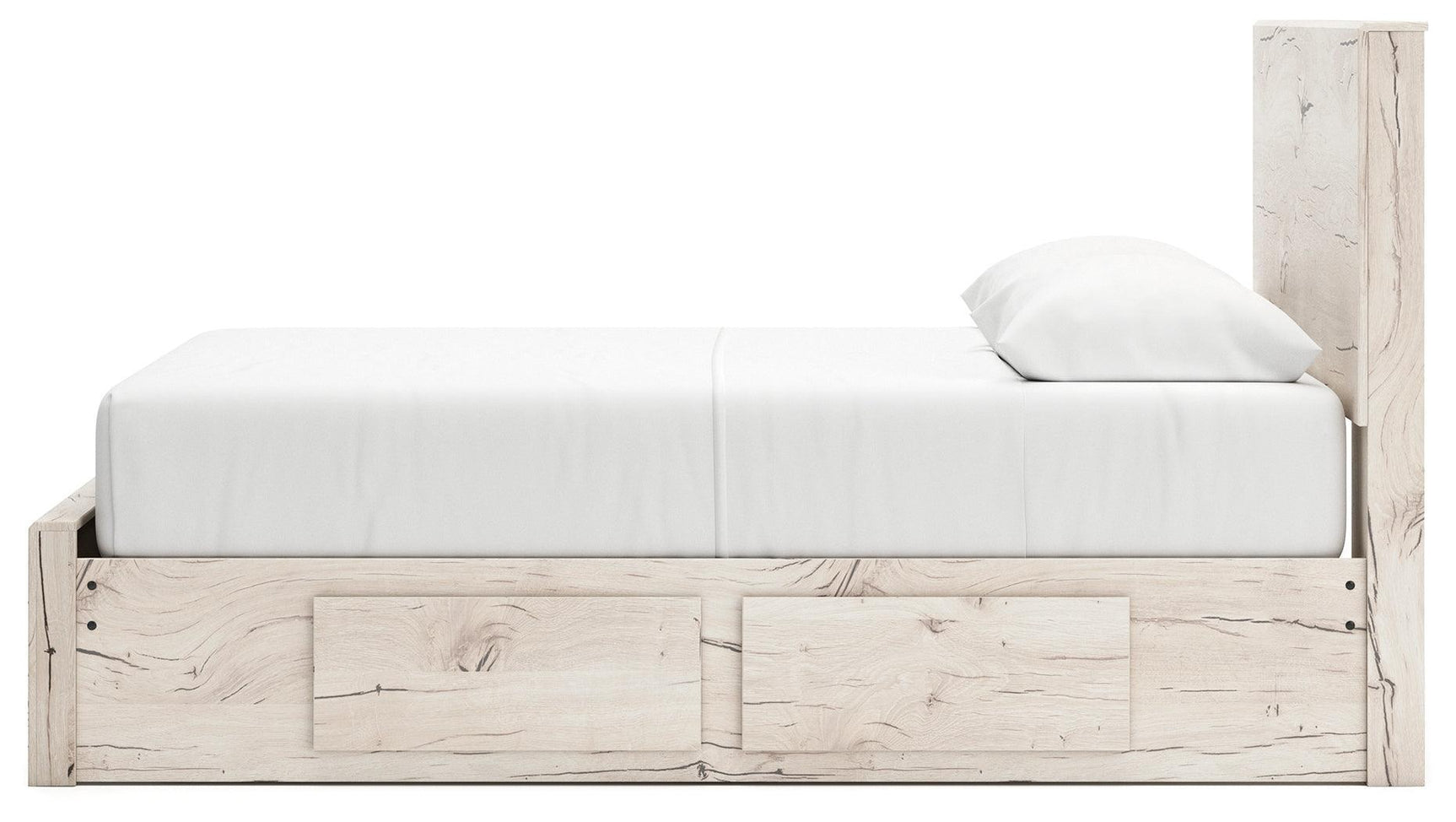 Lawroy Light Natural Queen Panel Storage Bed - Ella Furniture