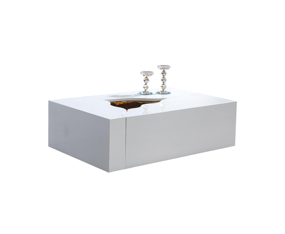 Leah Wood Whitegold 3-Piece Coffee Table - Ella Furniture
