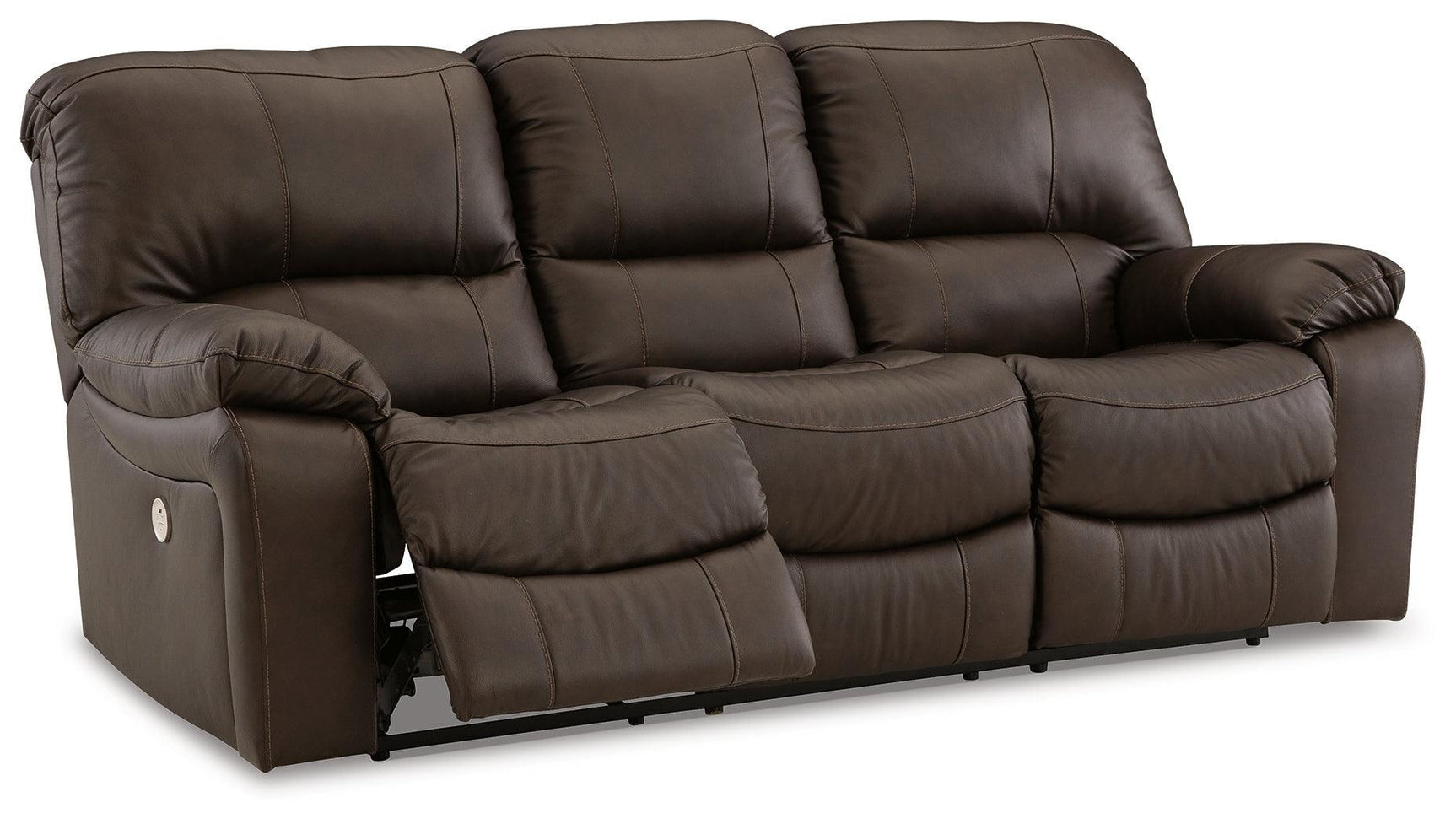 Leesworth Dark Brown Sofa, Loveseat And Recliner - Ella Furniture