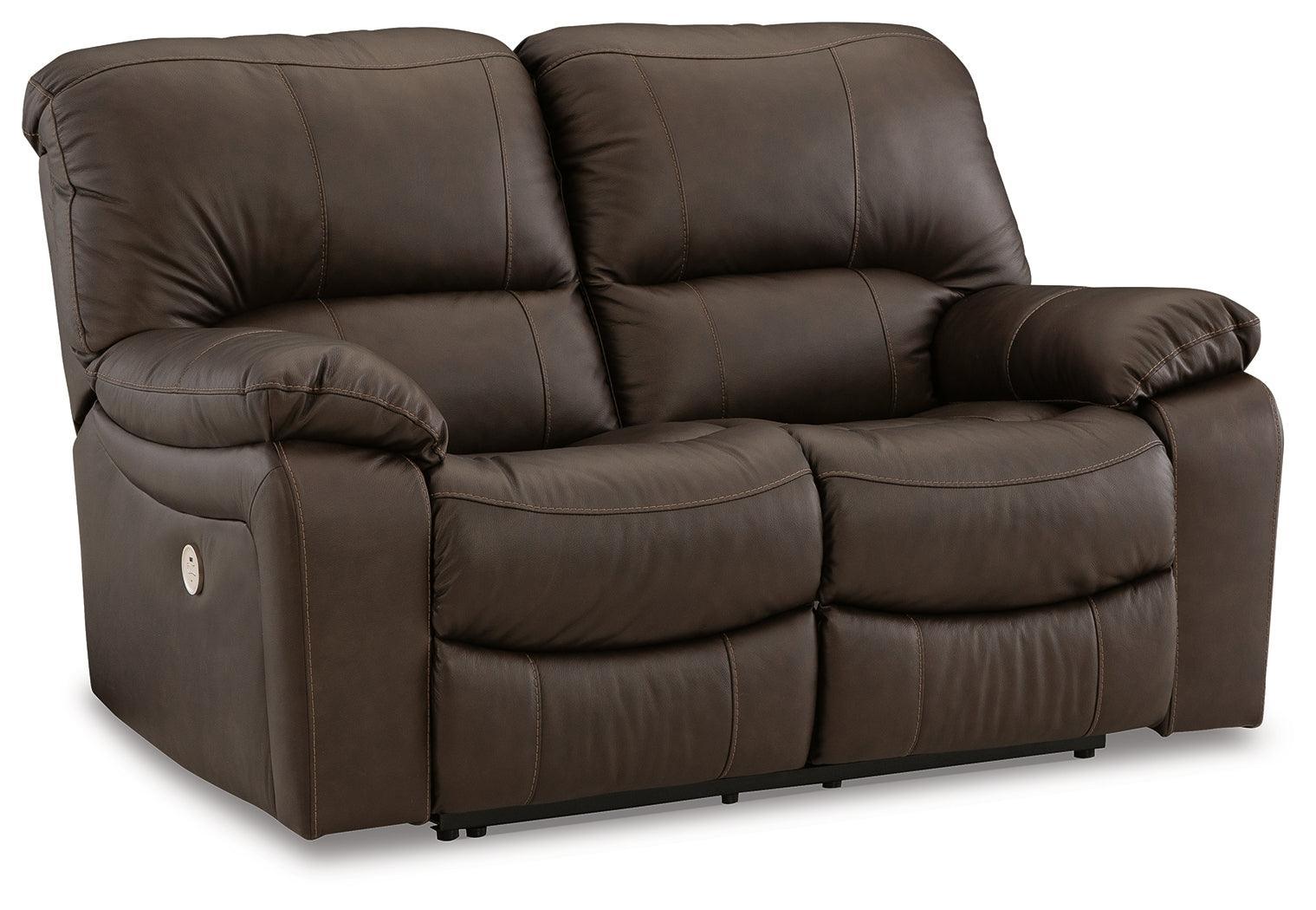Leesworth Dark Brown Sofa, Loveseat And Recliner - Ella Furniture