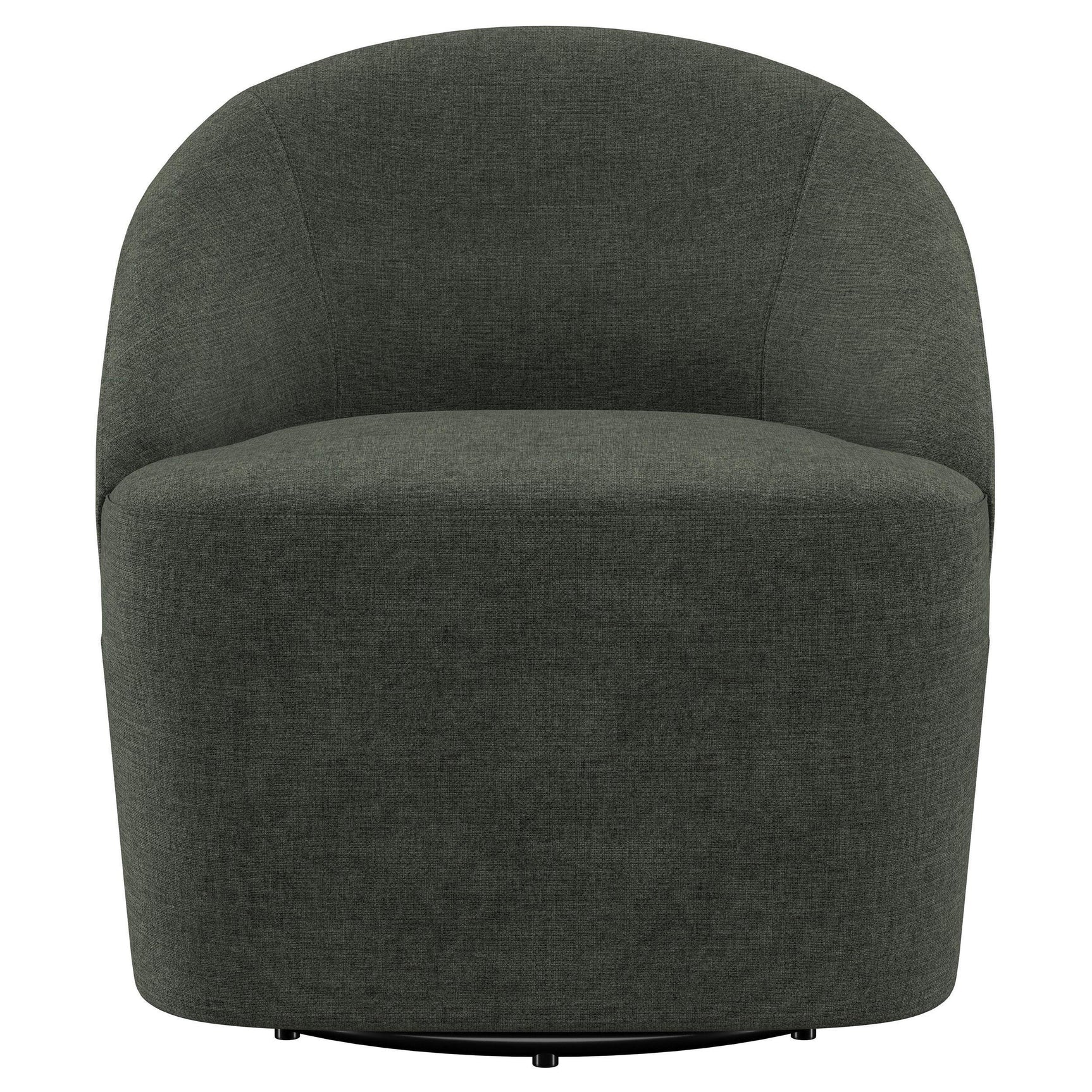 LEON BED Leon Upholstered Barrel Accent Swivel Chair Hunter Green 903075 - Ella Furniture