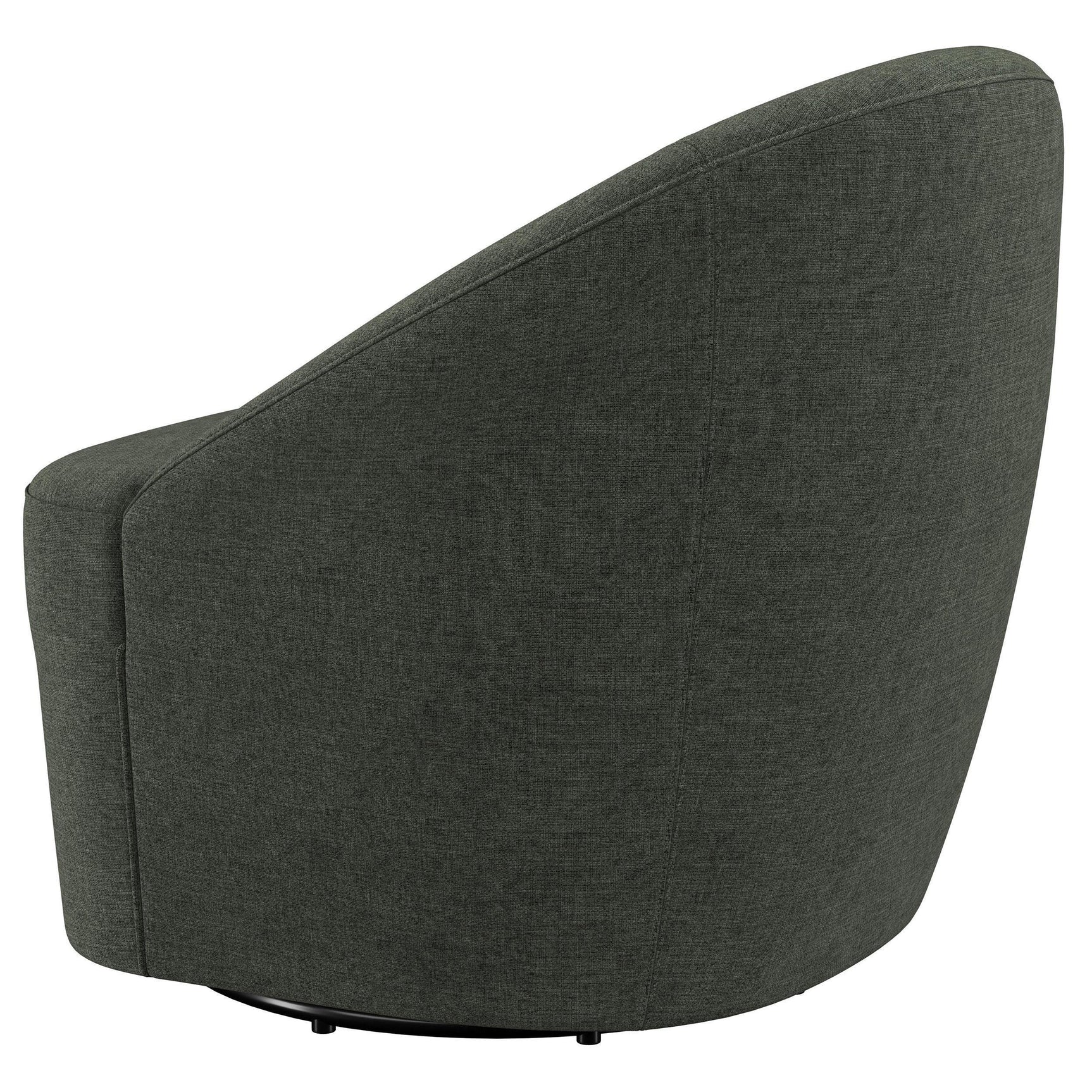 LEON BED Leon Upholstered Barrel Accent Swivel Chair Hunter Green 903075 - Ella Furniture