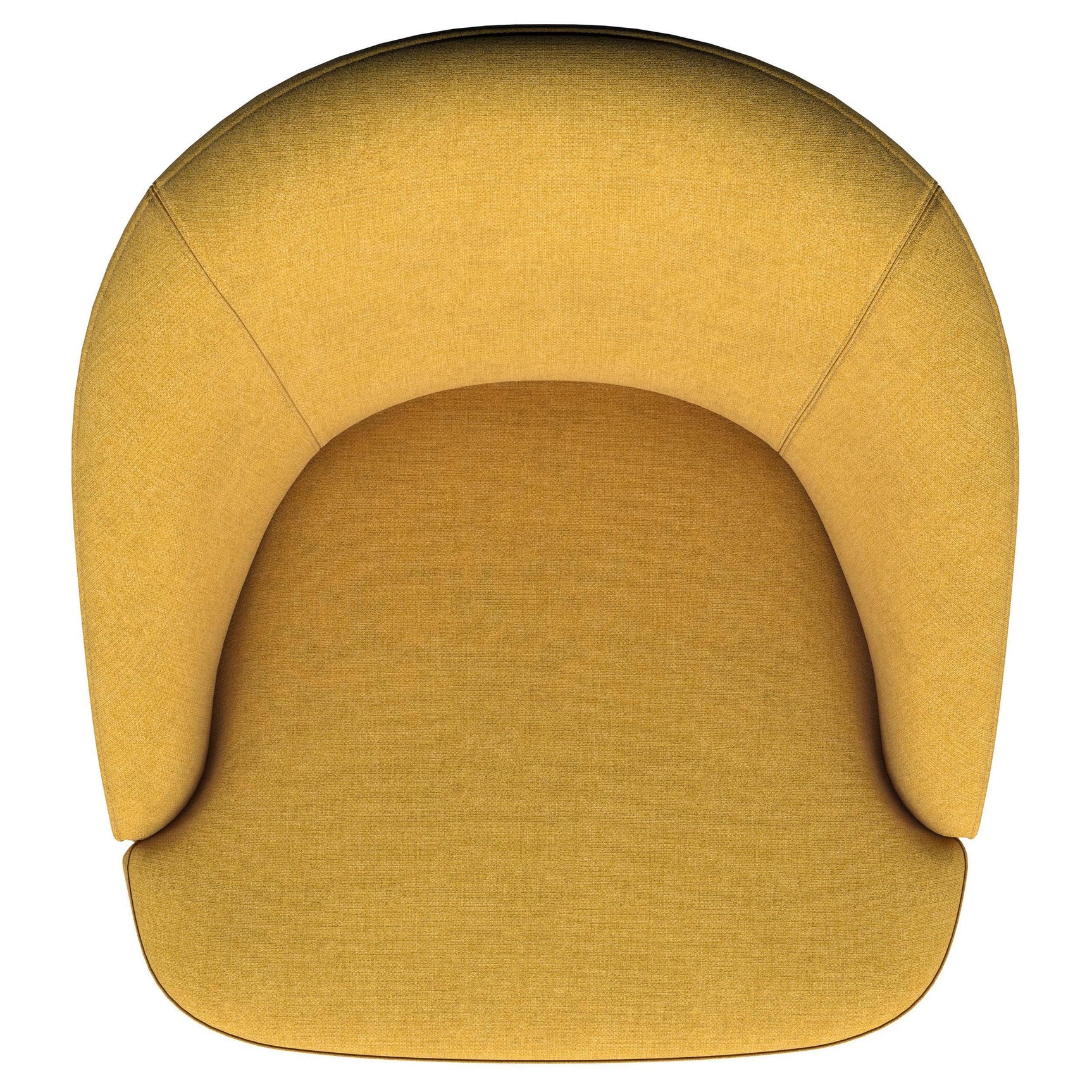 LEON BED Leon Upholstered Barrel Accent Swivel Chair Mustard Yellow 903076 - Ella Furniture