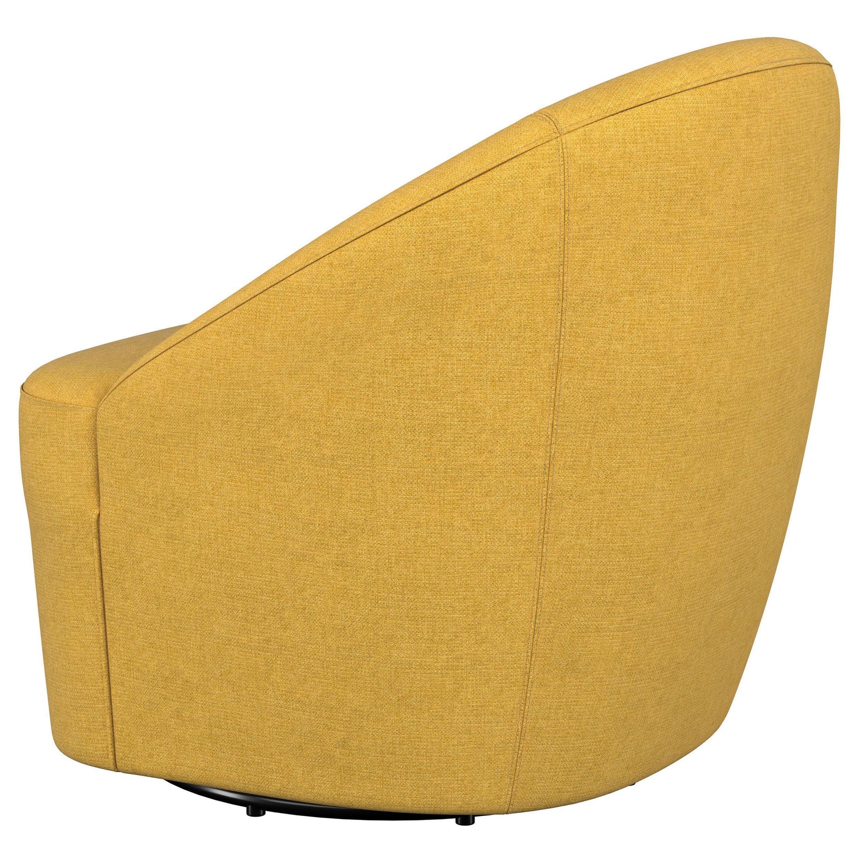 LEON BED Leon Upholstered Barrel Accent Swivel Chair Mustard Yellow 903076 - Ella Furniture