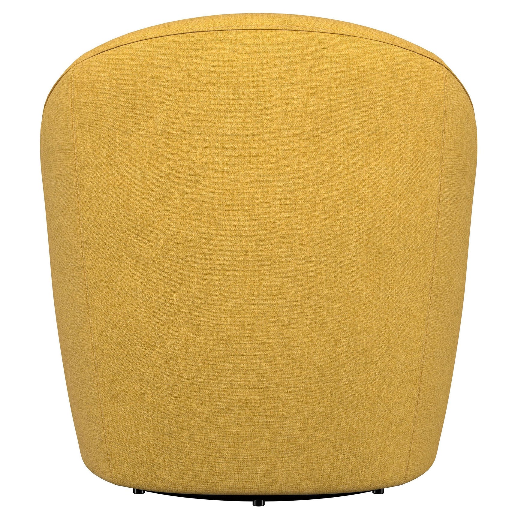 LEON BED Leon Upholstered Barrel Accent Swivel Chair Mustard Yellow 903076 - Ella Furniture
