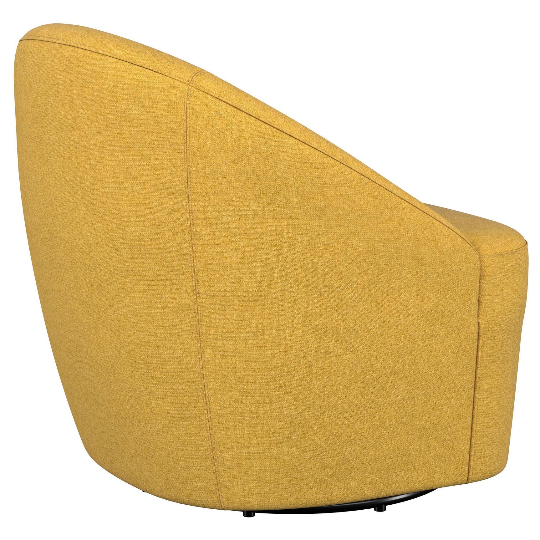 LEON BED Leon Upholstered Barrel Accent Swivel Chair Mustard Yellow 903076 - Ella Furniture