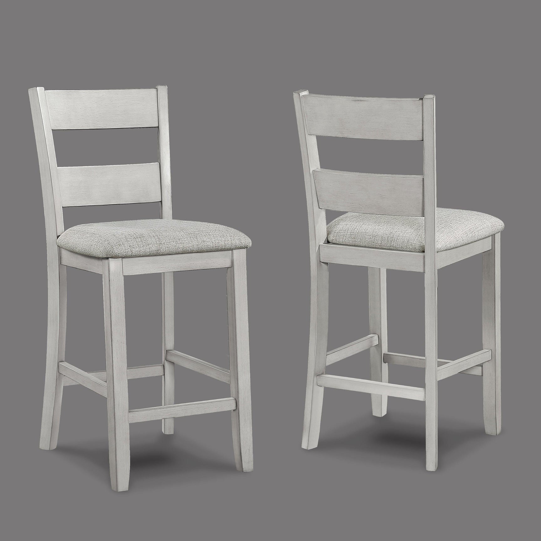 Lester Driftwood Modern Solid Wood And Veneers Counter Height Dining Room Set - Ella Furniture