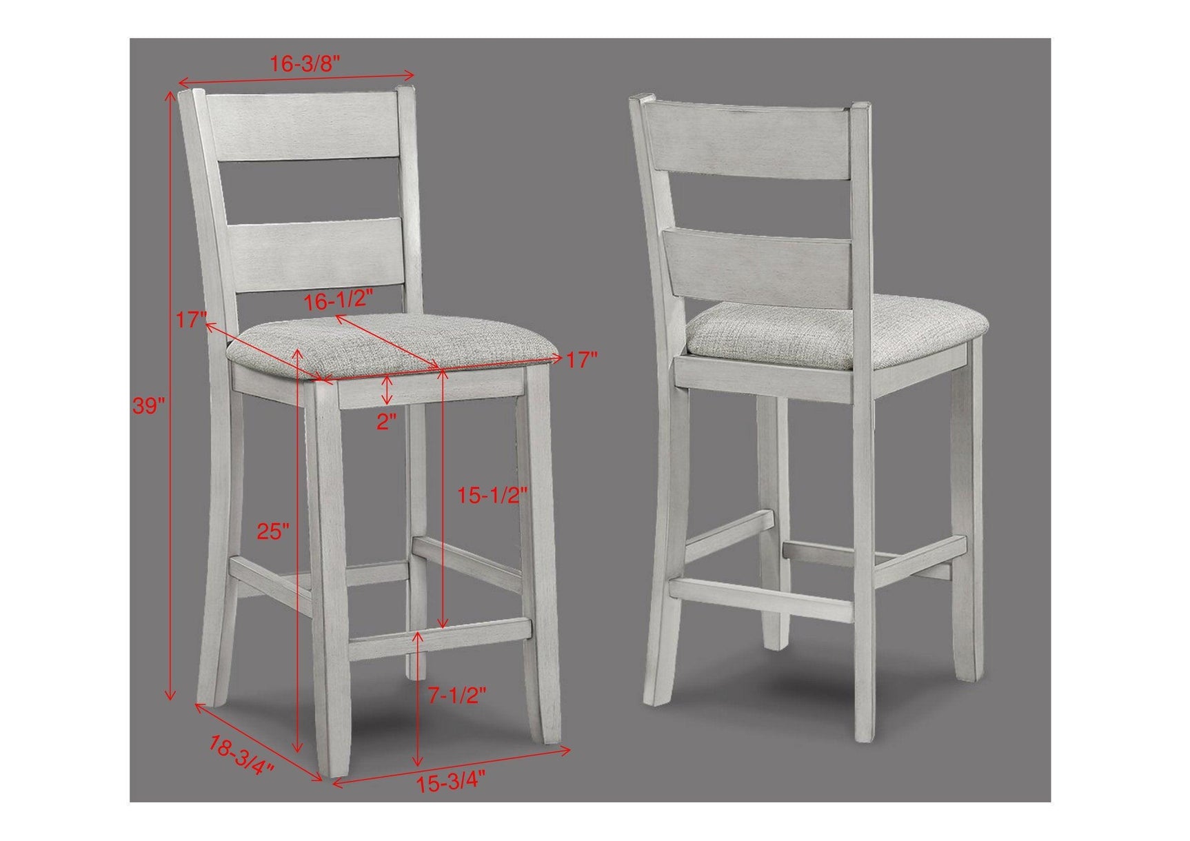 Lester Driftwood Modern Solid Wood And Veneers Counter Height Dining Room Set - Ella Furniture