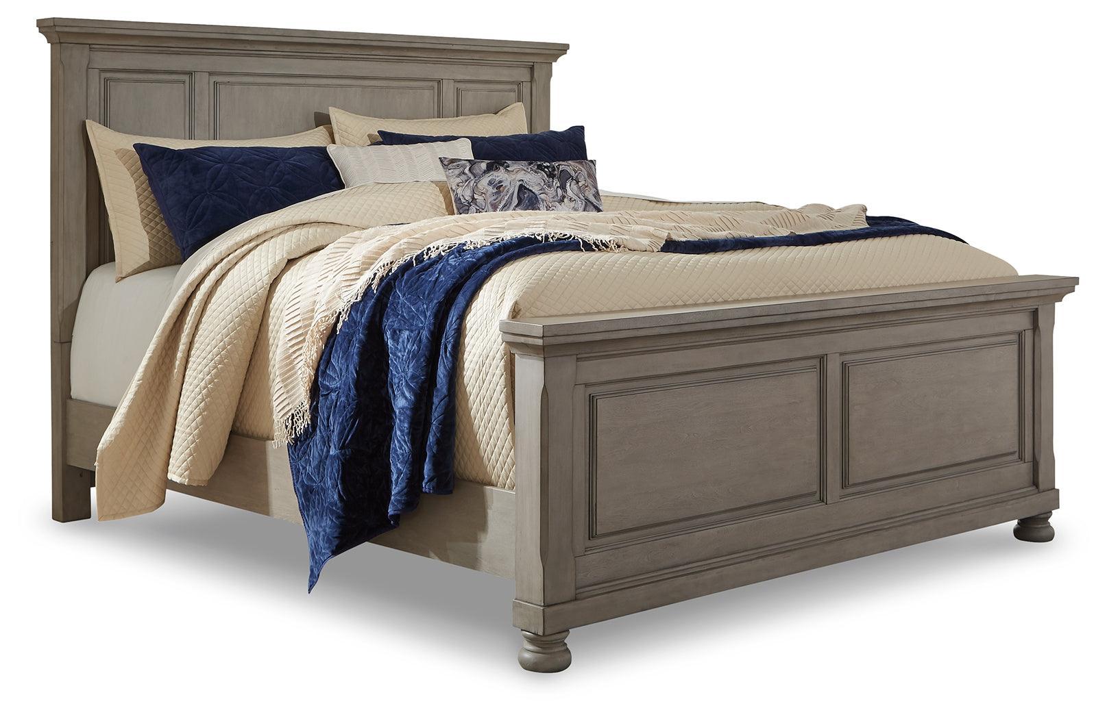 Lettner Light Gray Panel Bedroom Set - Ella Furniture