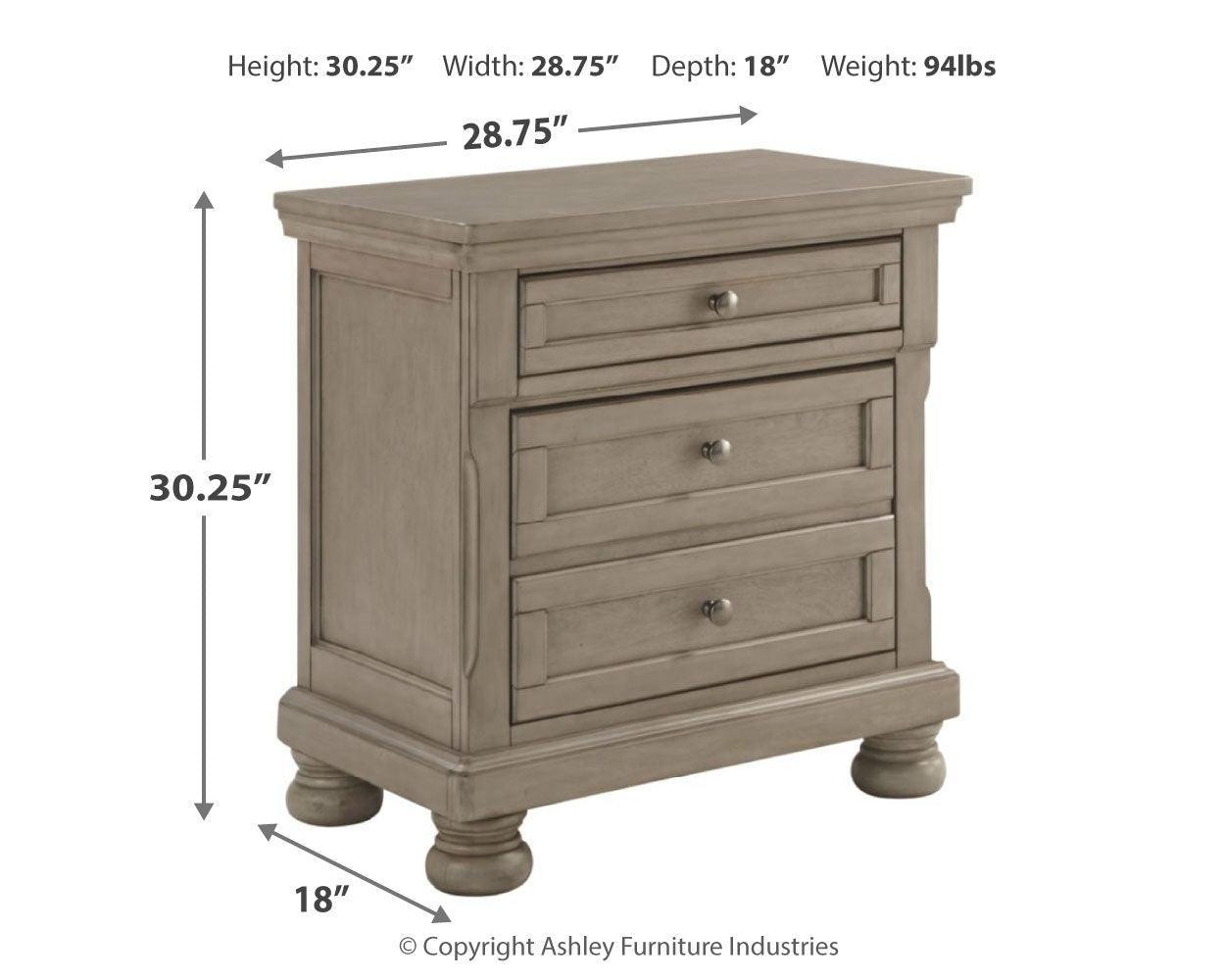 Lettner Light Gray Sleigh 2 Storage Bedroom Set - Ella Furniture