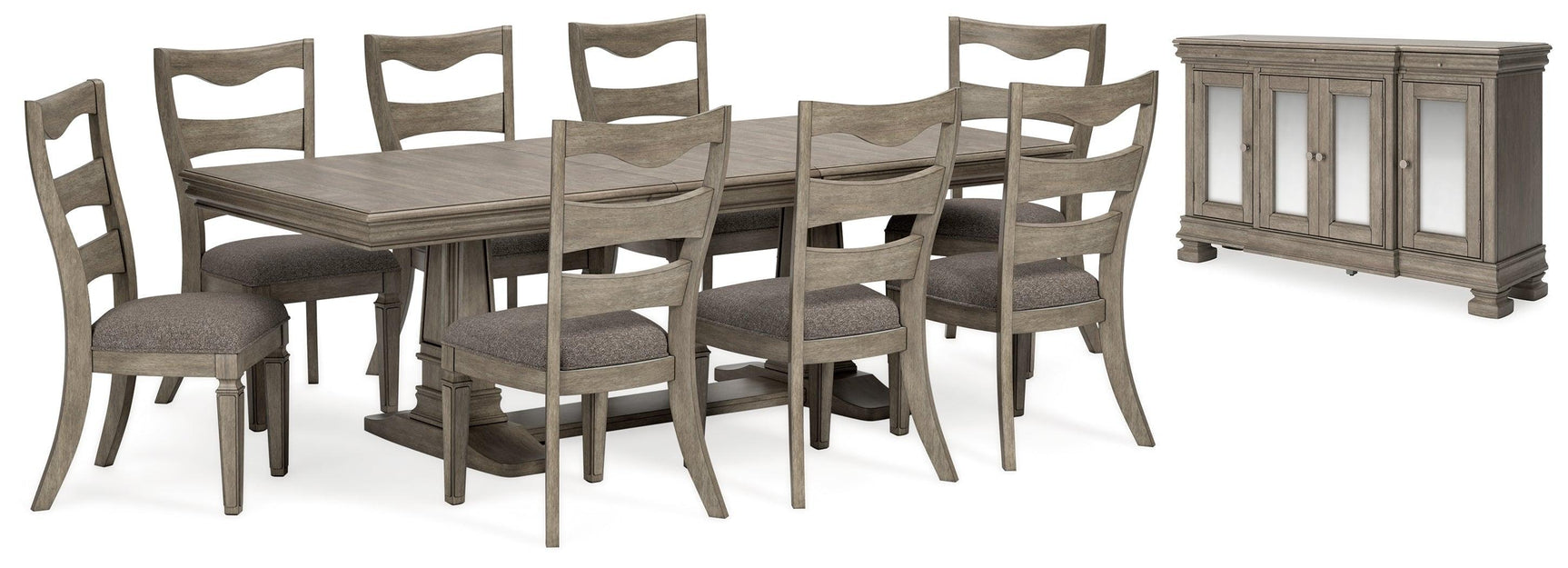 Lexorne Gray Rectangular Dining Room Set - Ella Furniture