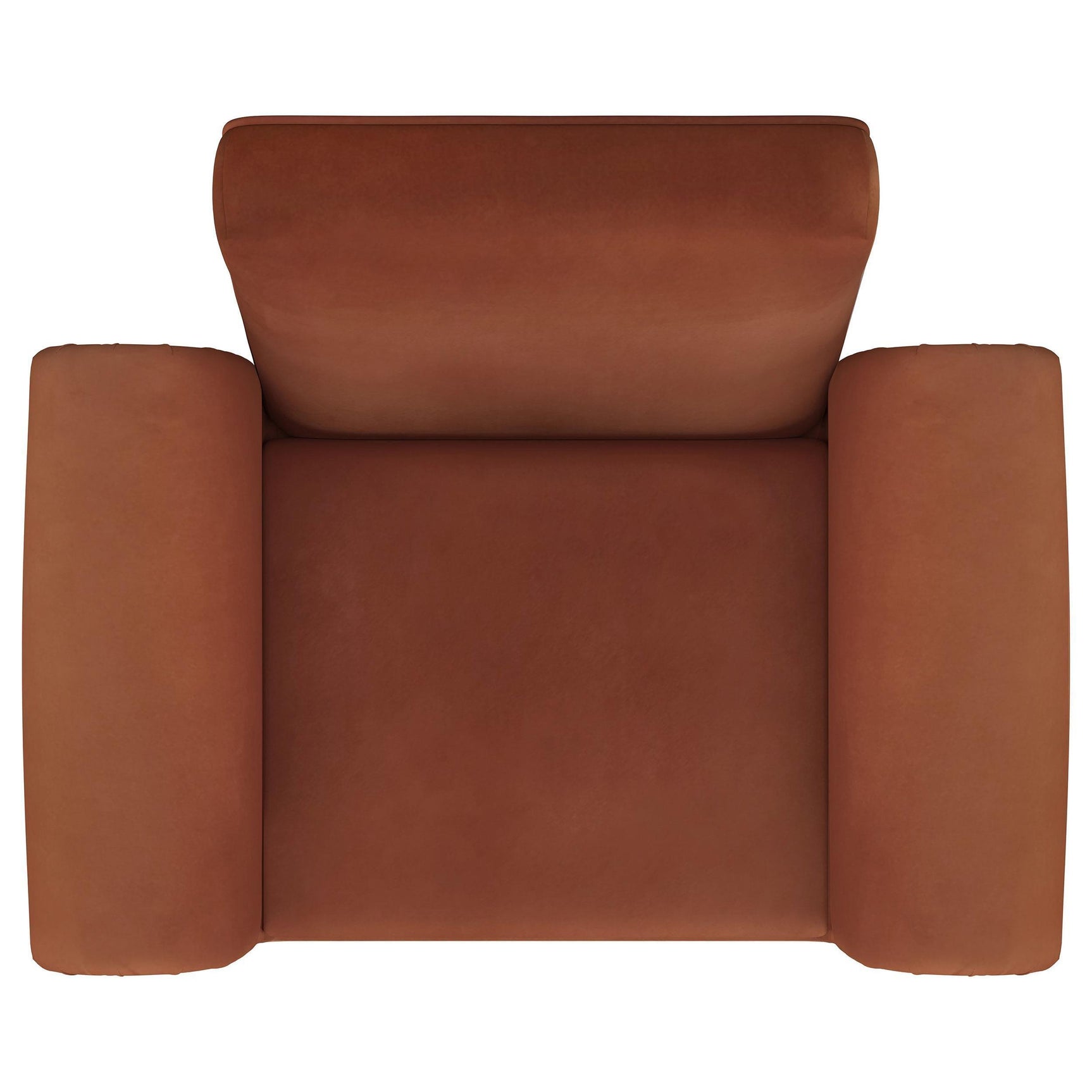 Liana Upholstered Roll Arm Accent Armchair Rust Orange 903150 - Ella Furniture