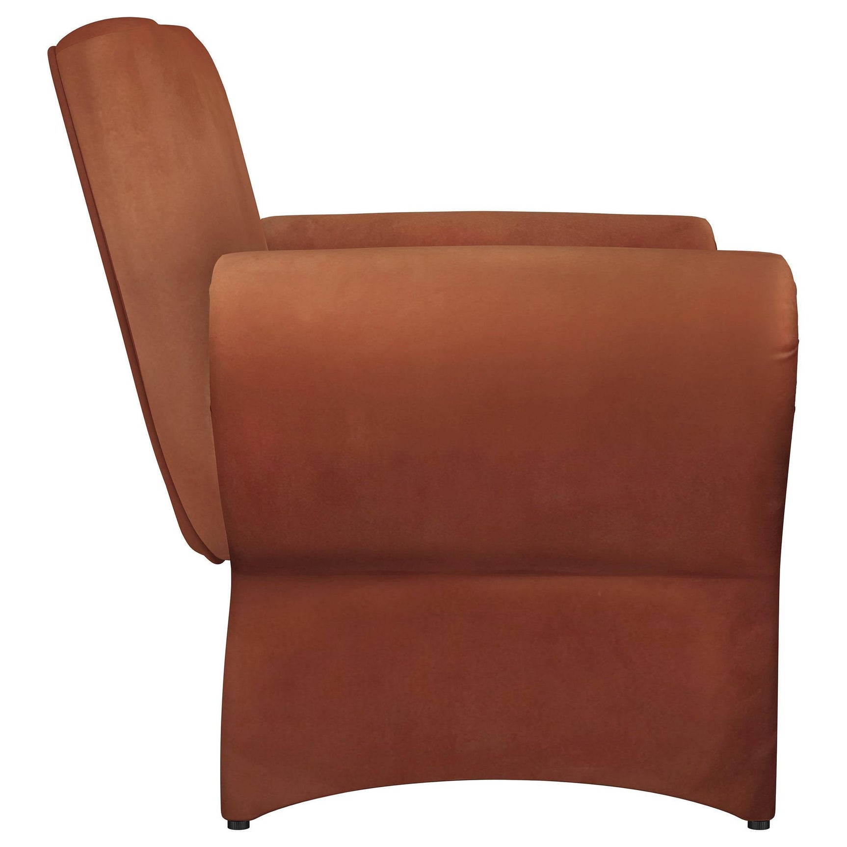 Liana Upholstered Roll Arm Accent Armchair Rust Orange 903150 - Ella Furniture