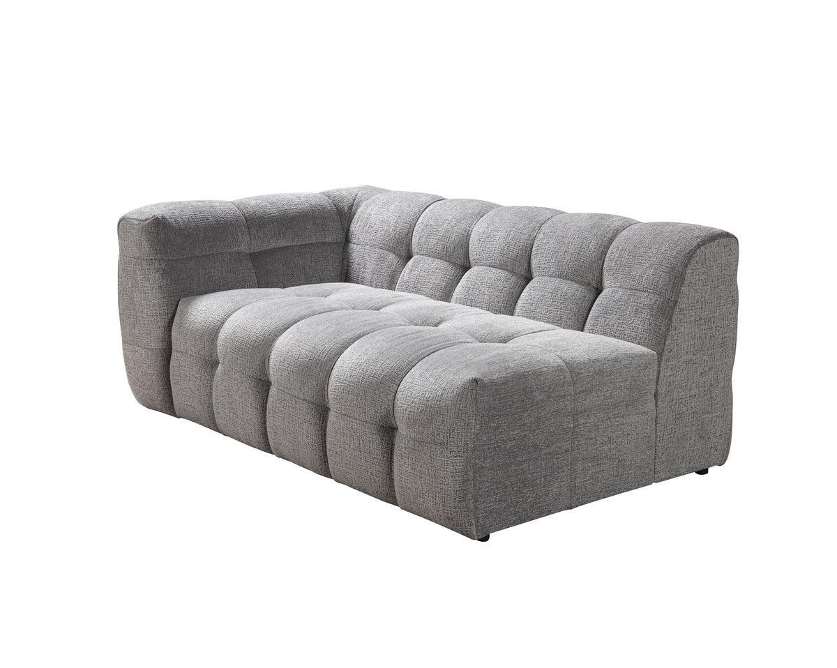 Lili Gray Boucle Raf Sectional - Ella Furniture