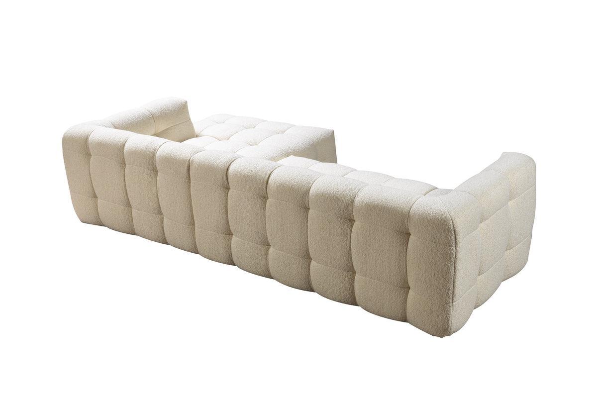 Lili Ivory Boucle Raf Sectional - Ella Furniture