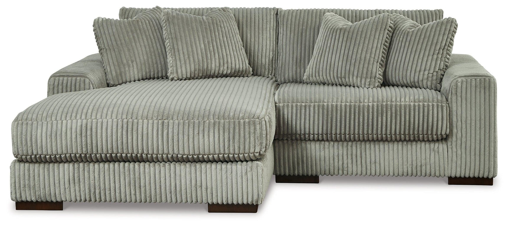 Lindyn Fog 2-Piece Sectional With Ottoman - Ella Furniture