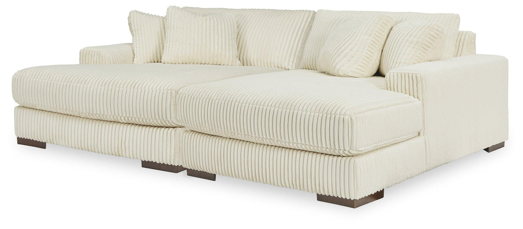 Lindyn Ivory Super Chaise - Ella Furniture
