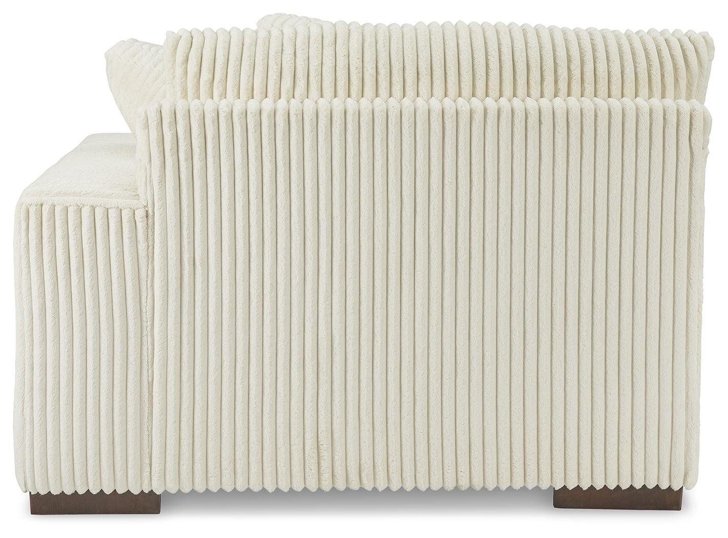 Lindyn Ivory Super Chaise - Ella Furniture