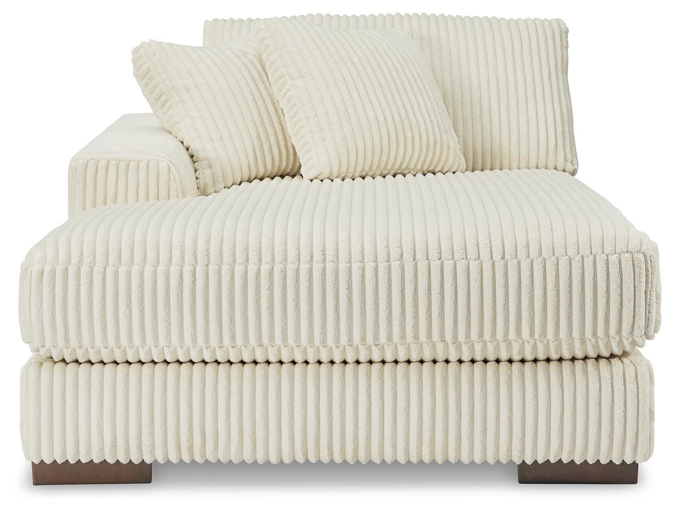 Lindyn Ivory Super Chaise - Ella Furniture