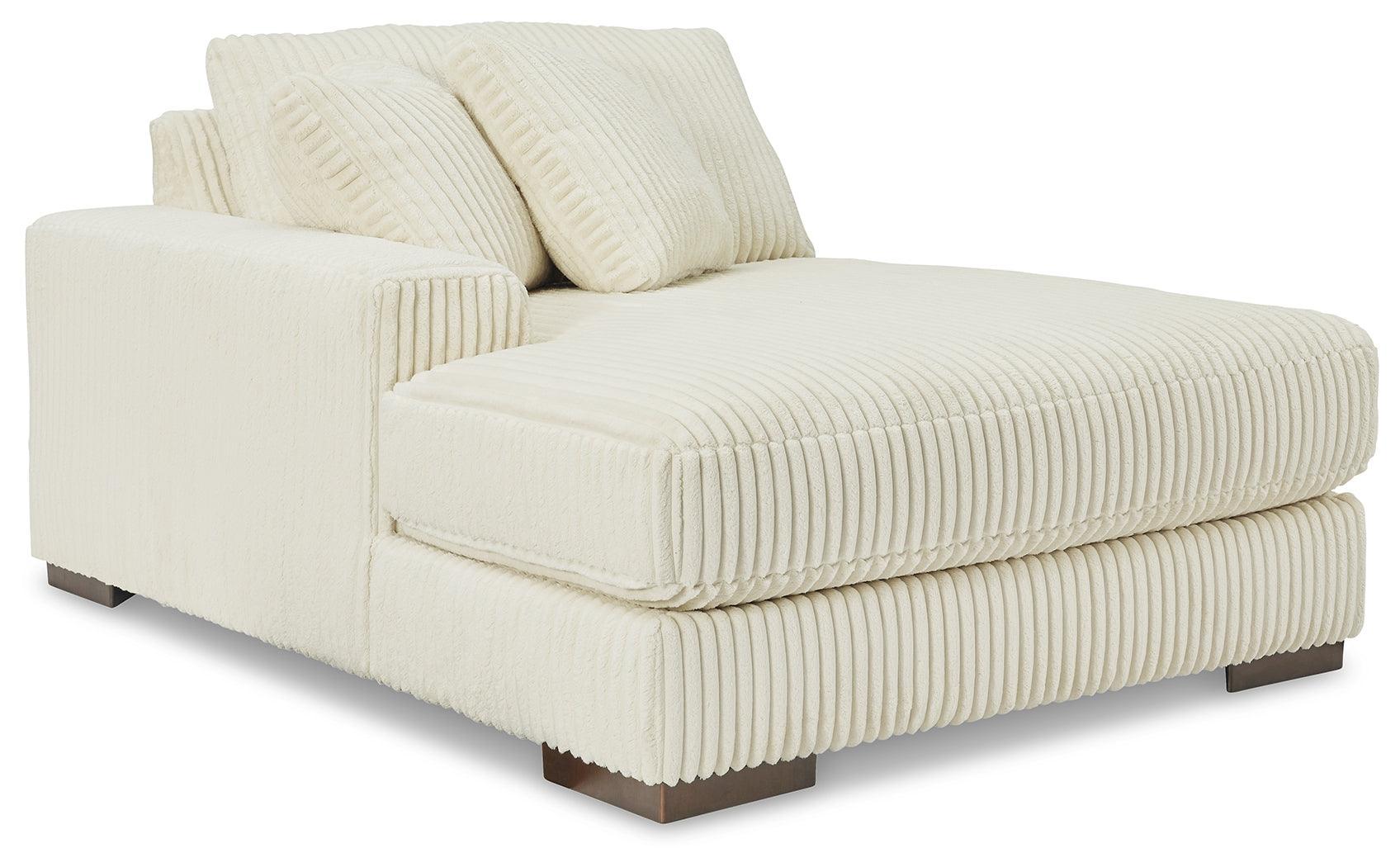 Lindyn Ivory Super Chaise - Ella Furniture