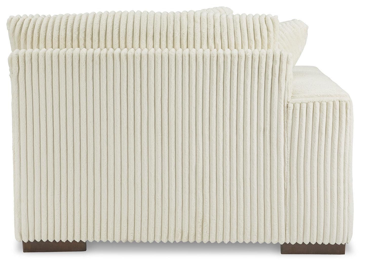 Lindyn Ivory Super Chaise - Ella Furniture