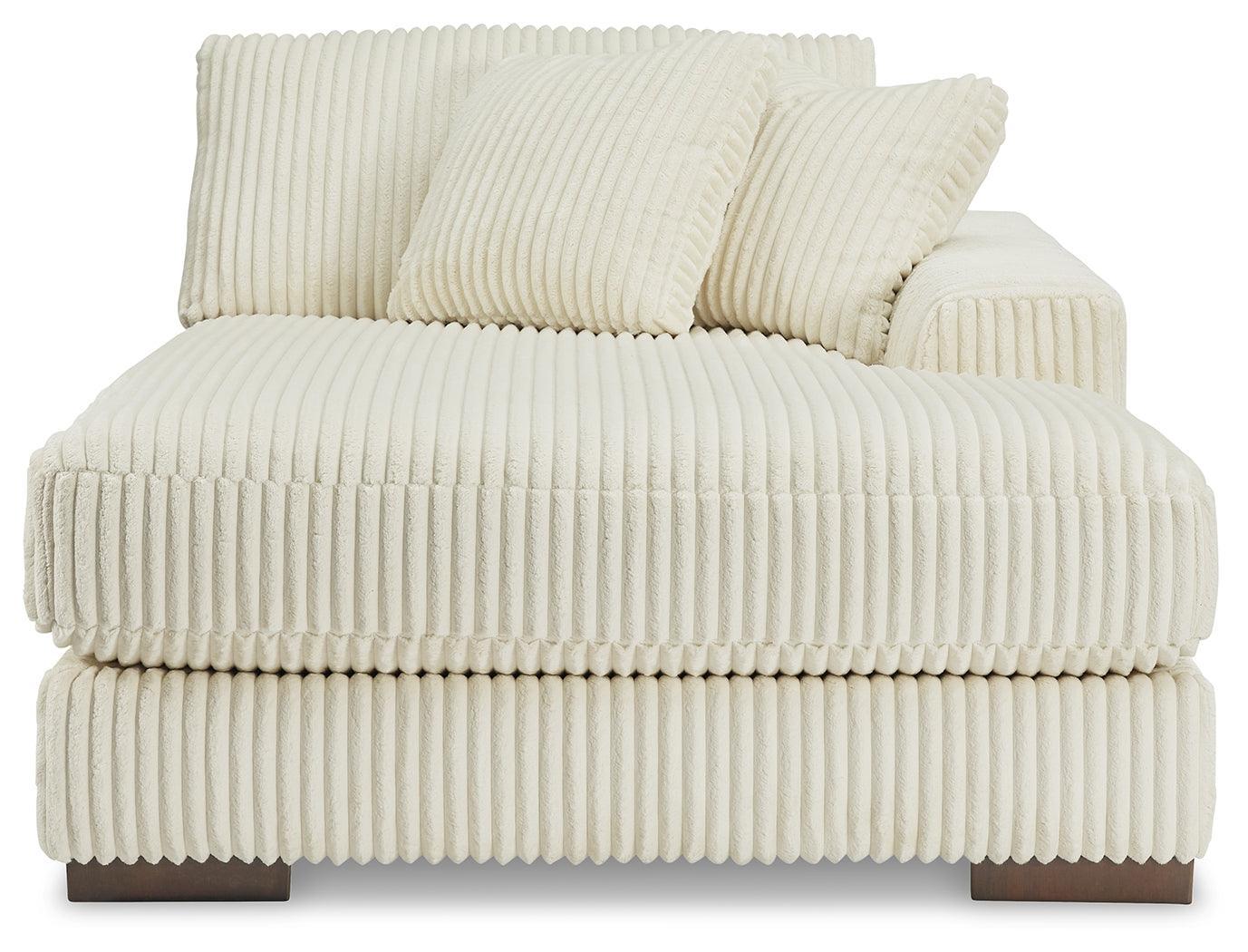 Lindyn Ivory Super Chaise - Ella Furniture