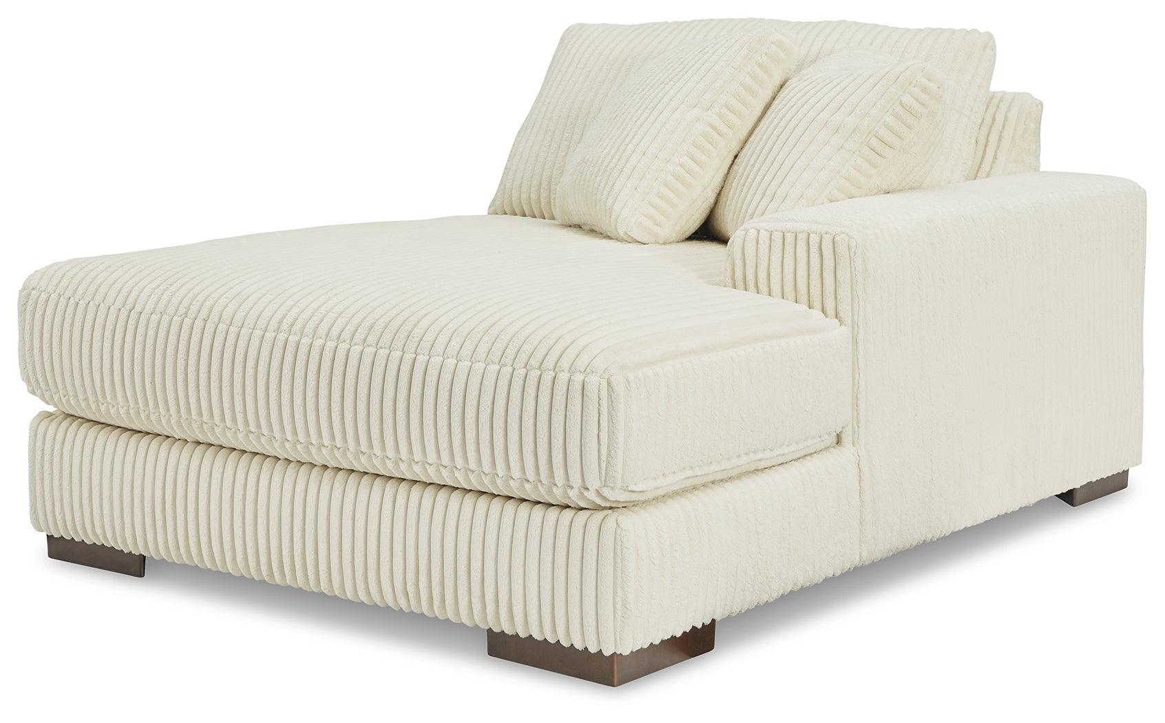 Lindyn Ivory Super Chaise - Ella Furniture
